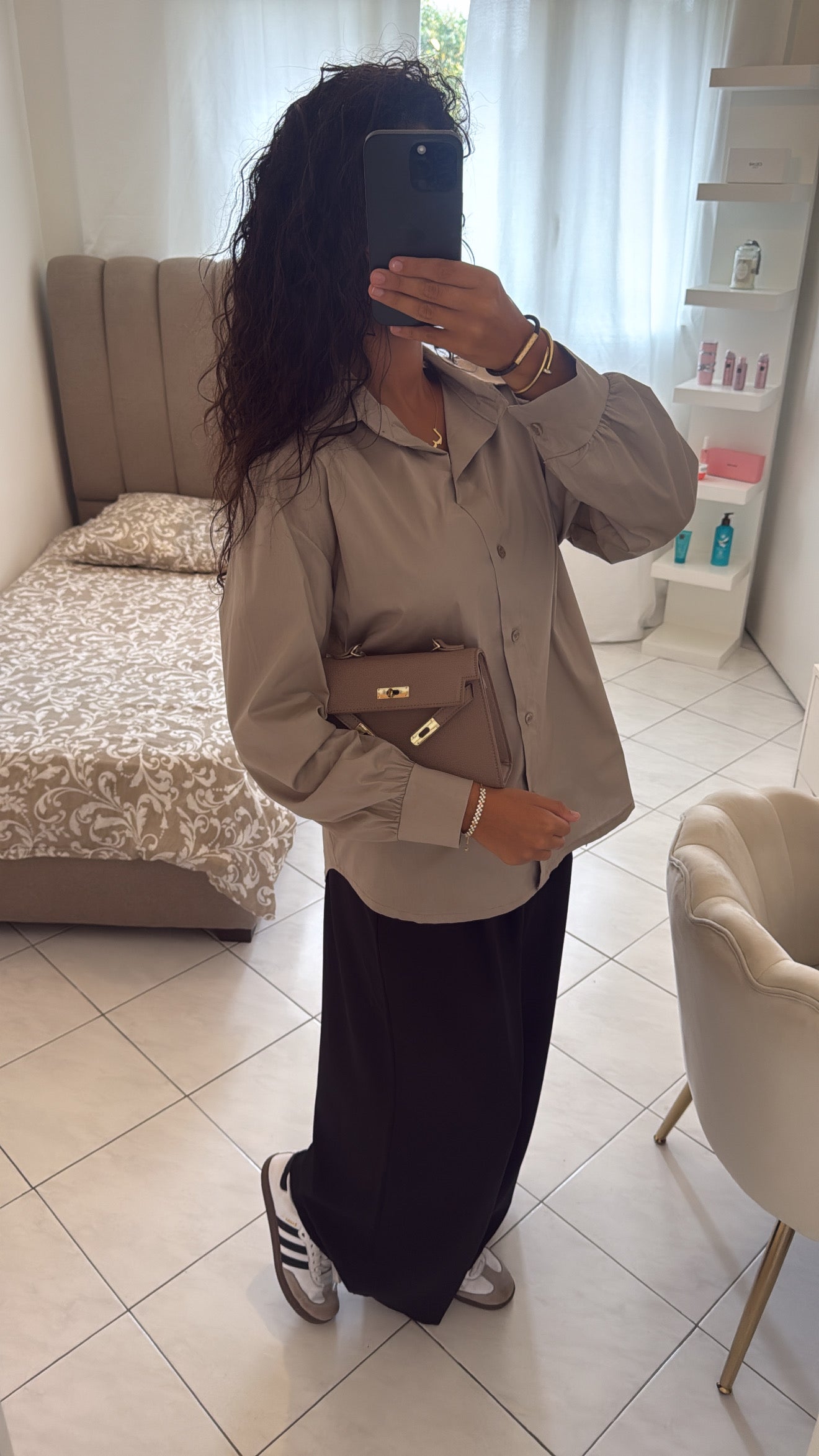 Chemise taupe
