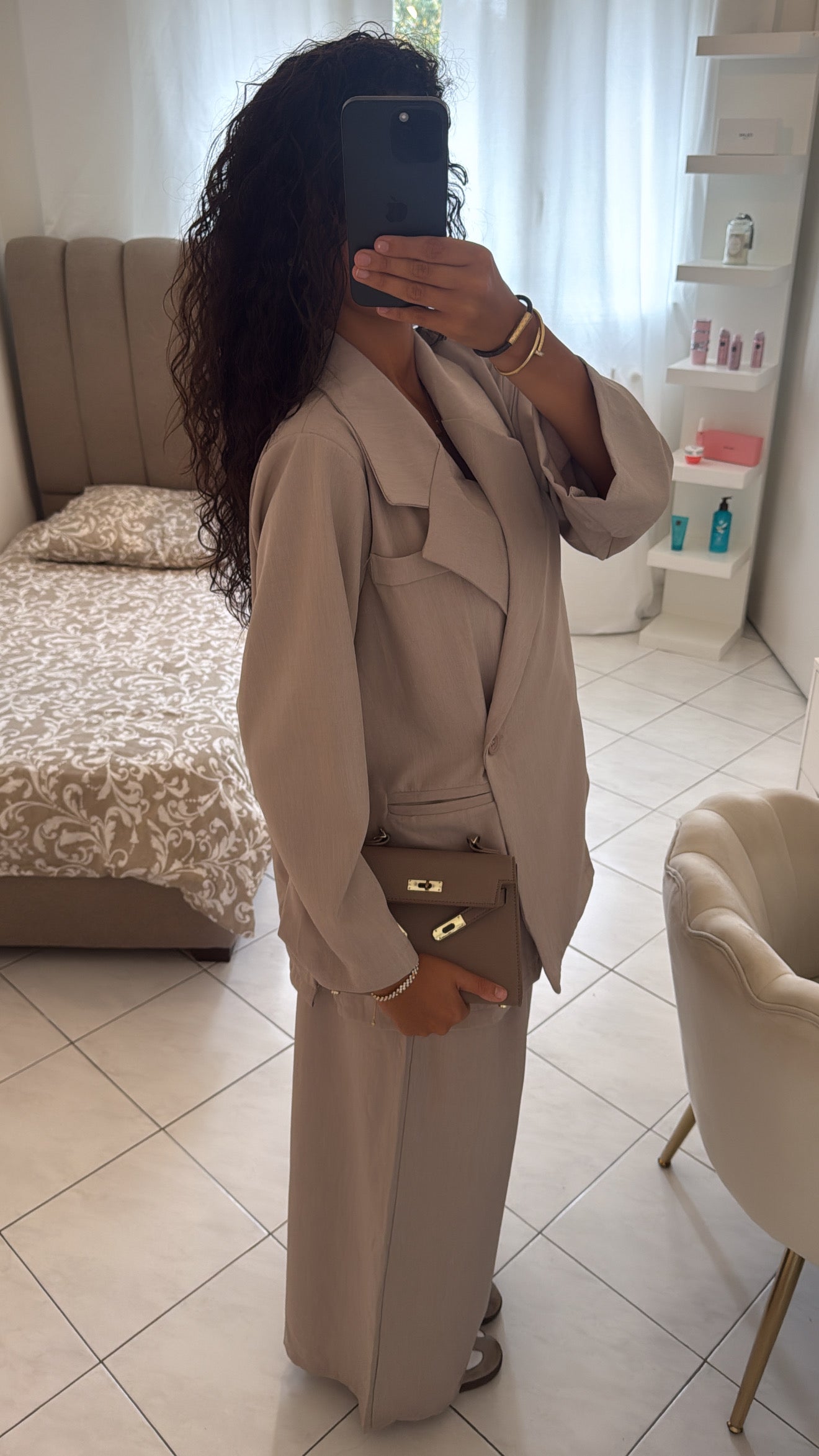 Ensemble blazer beige