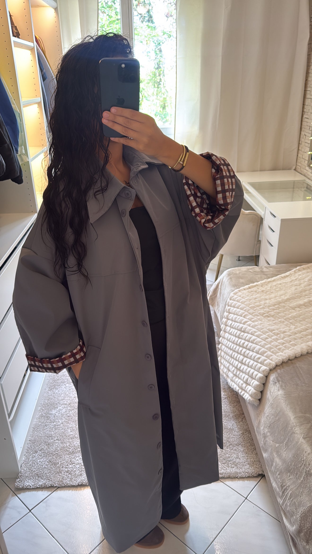 Veste imperméable grise