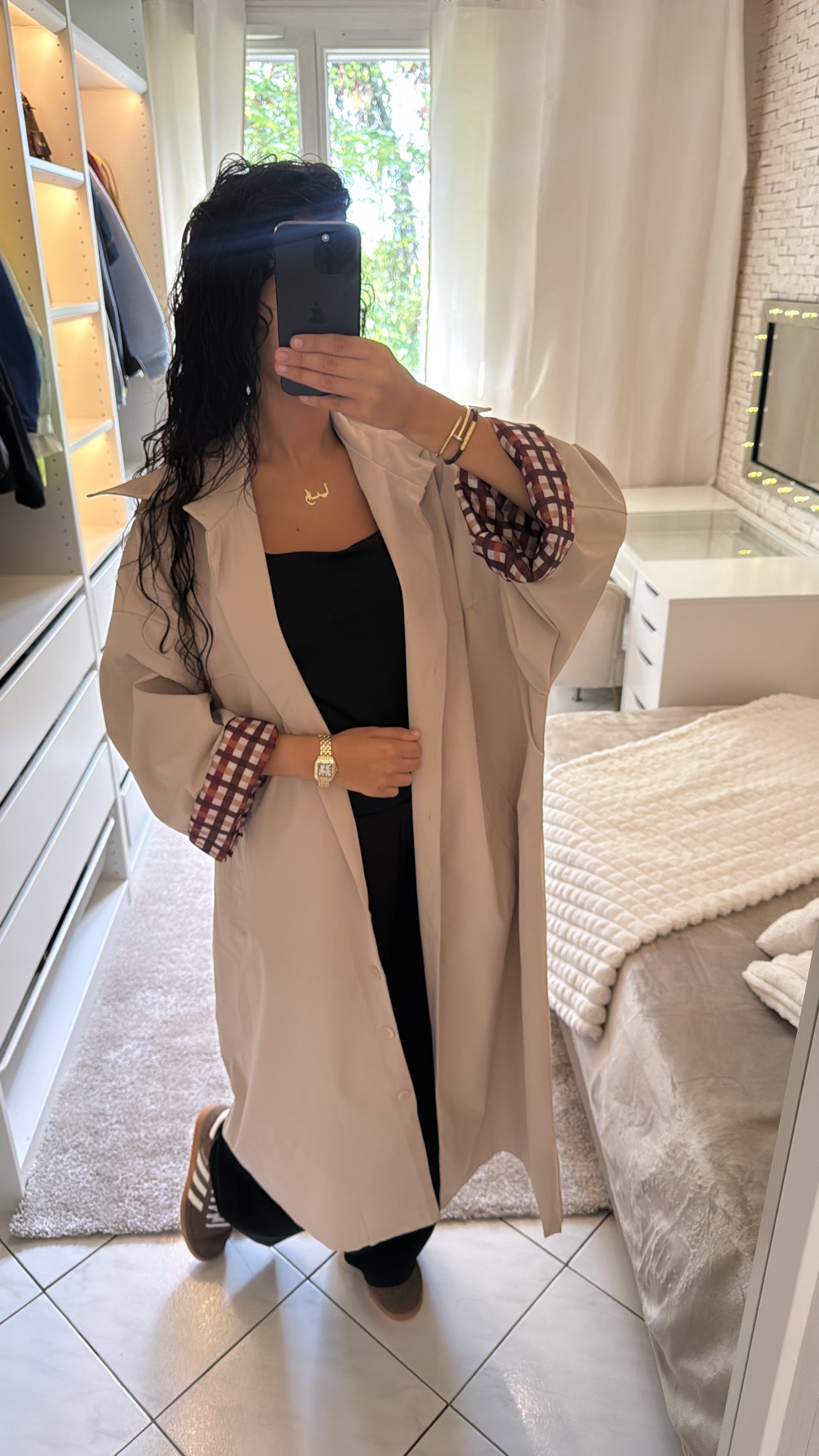 Veste imperméable beige