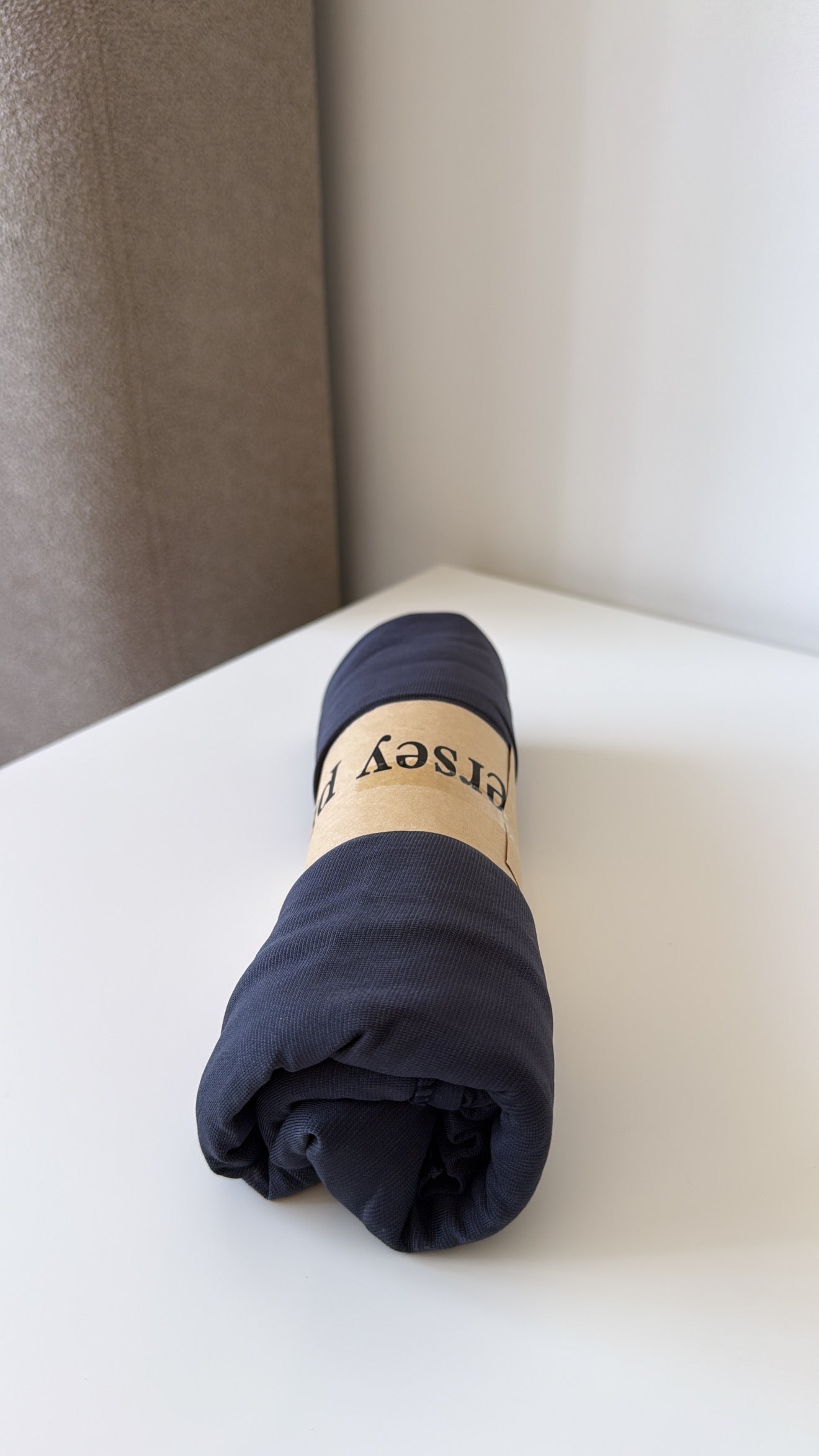 Voile jersey premium bleu nuit