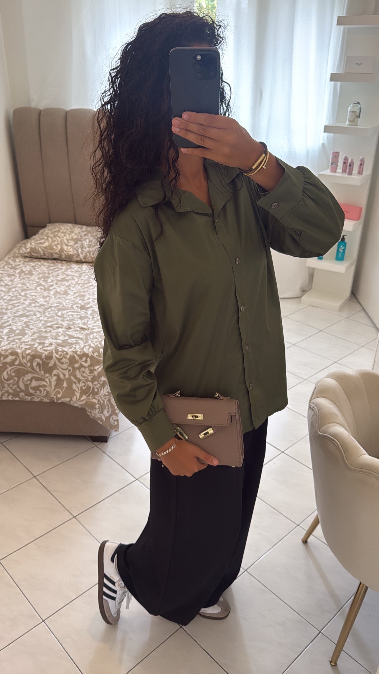 Chemise vert kaki
