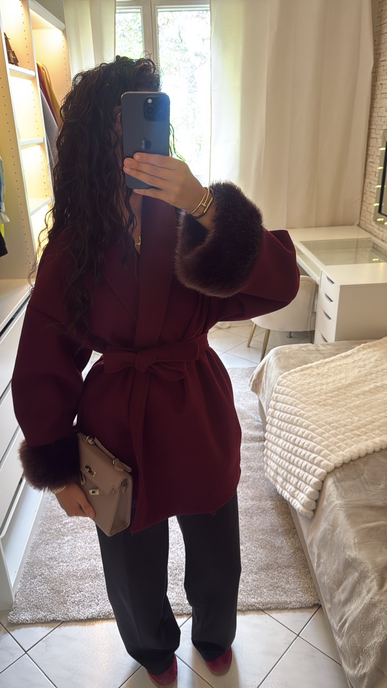Manteau sophia bordeaux