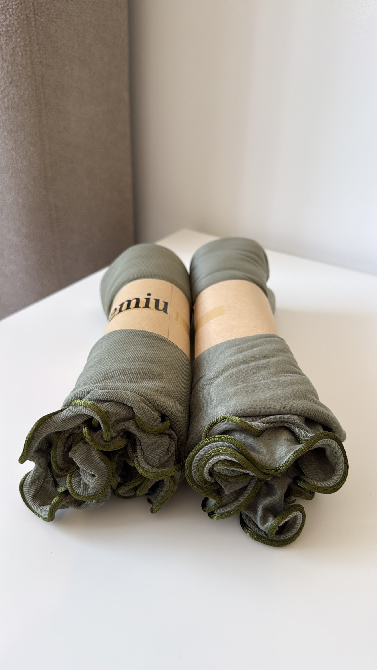 Voile jersey premium froufrou vert