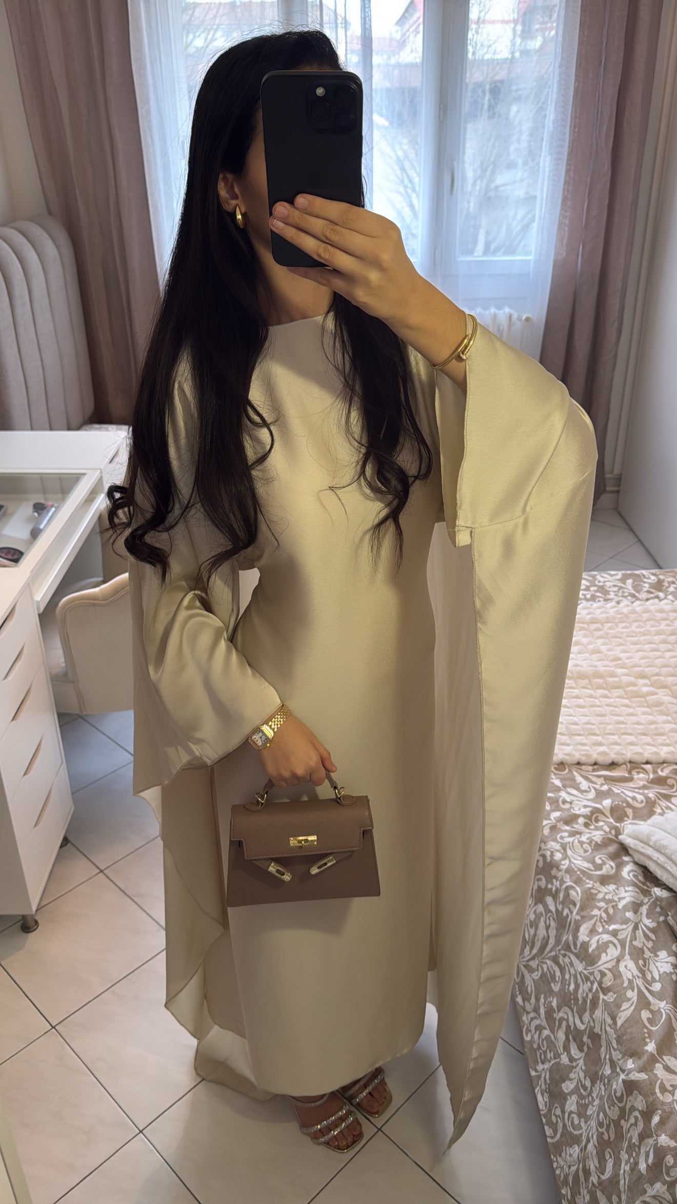 Abaya jihene beige