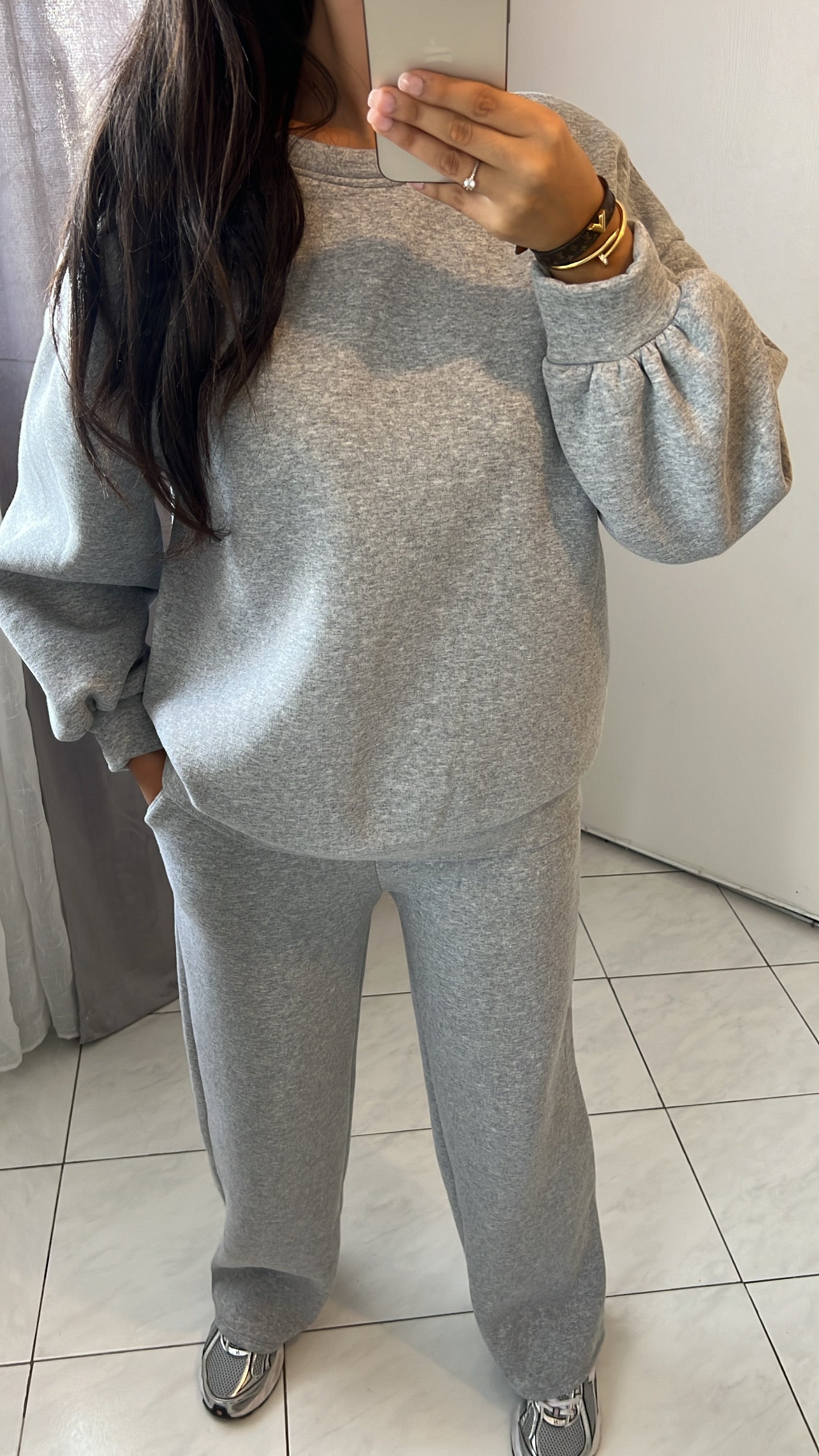 Ensemble jogging gris