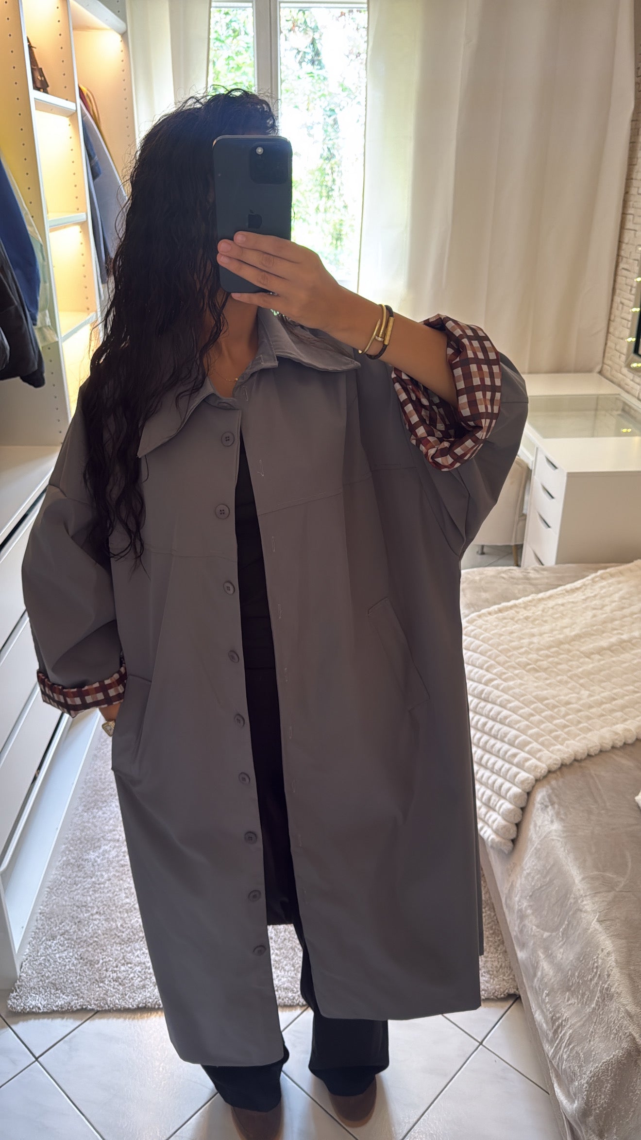 Veste imperméable grise