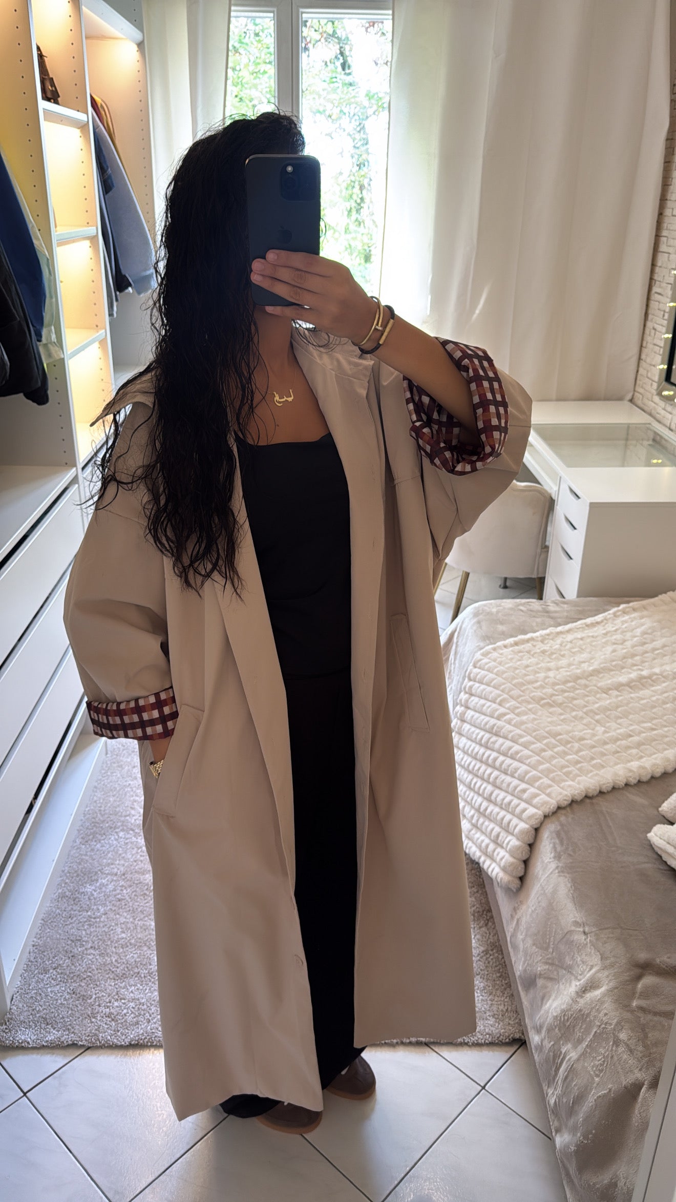 Veste imperméable beige