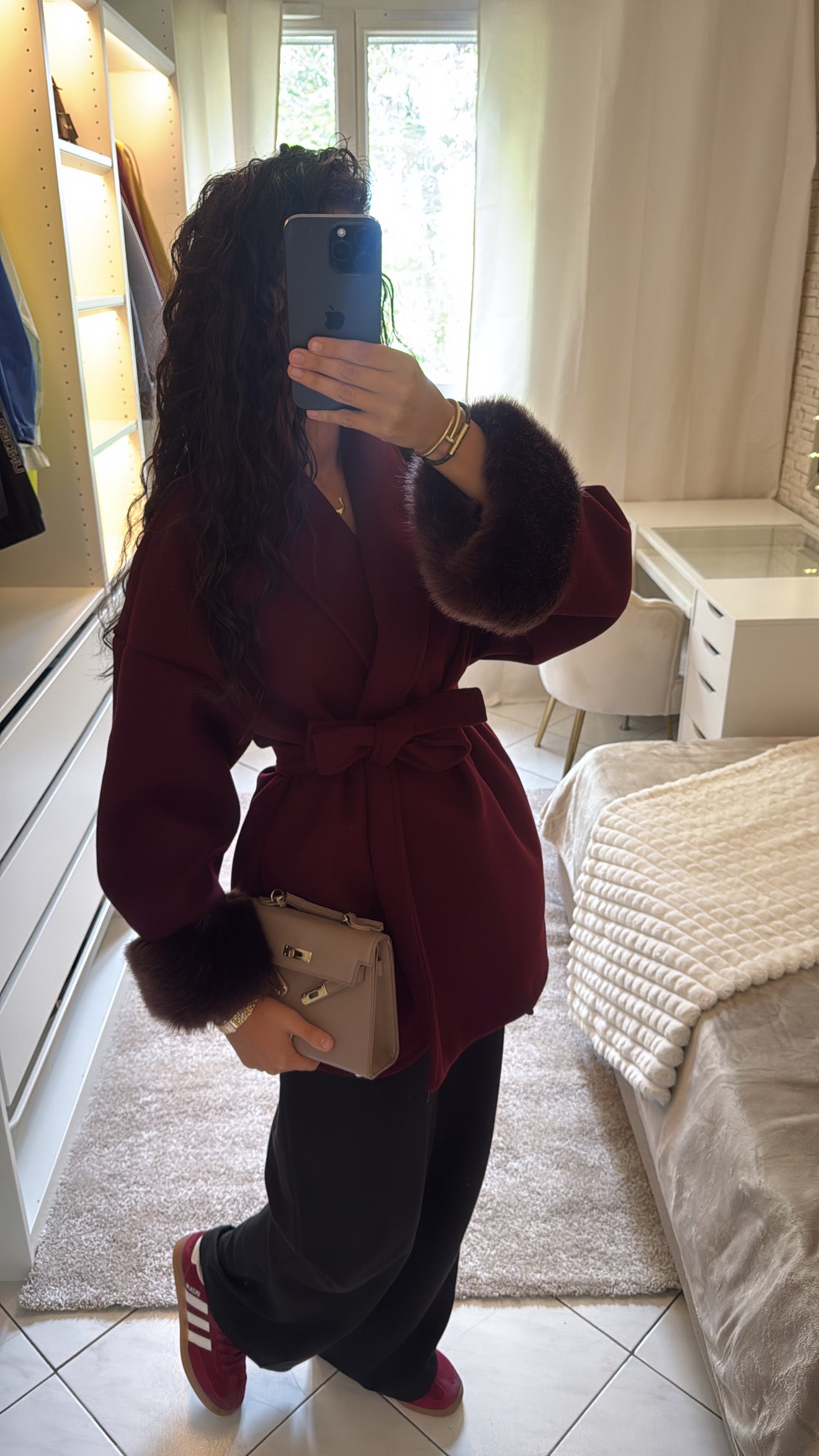 Manteau sophia bordeaux