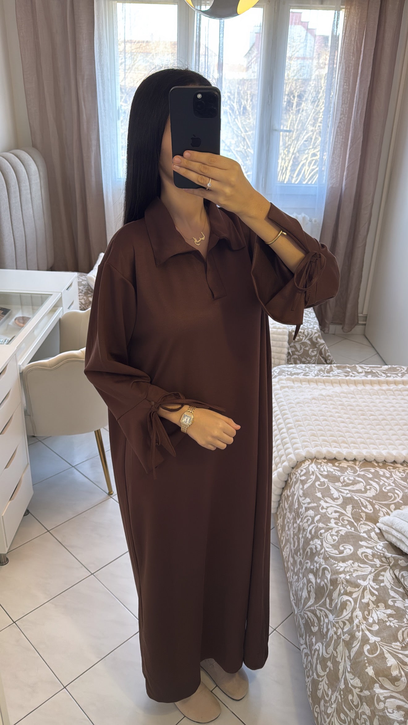 Robe dounia marron