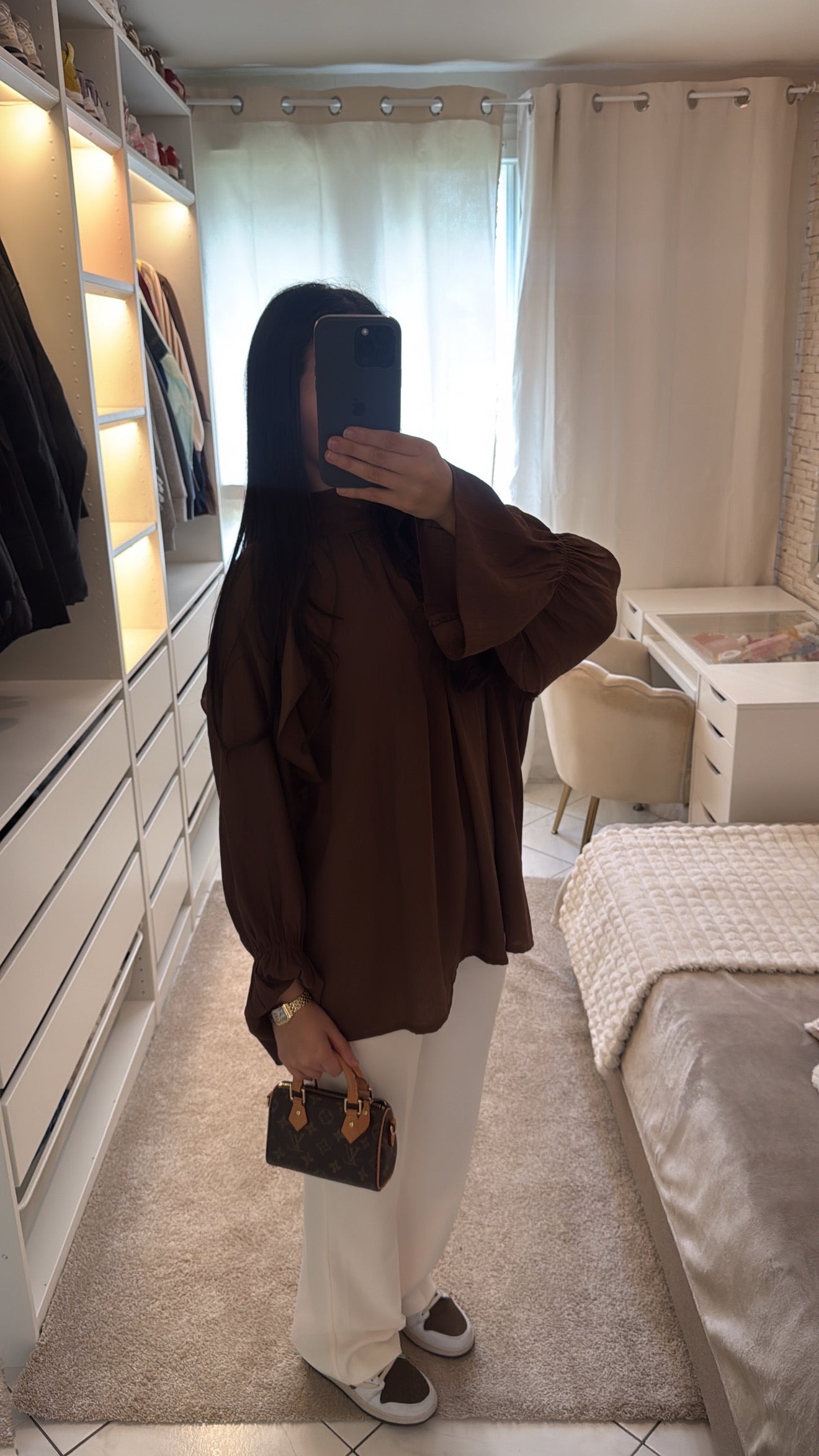 Haut fluide marron