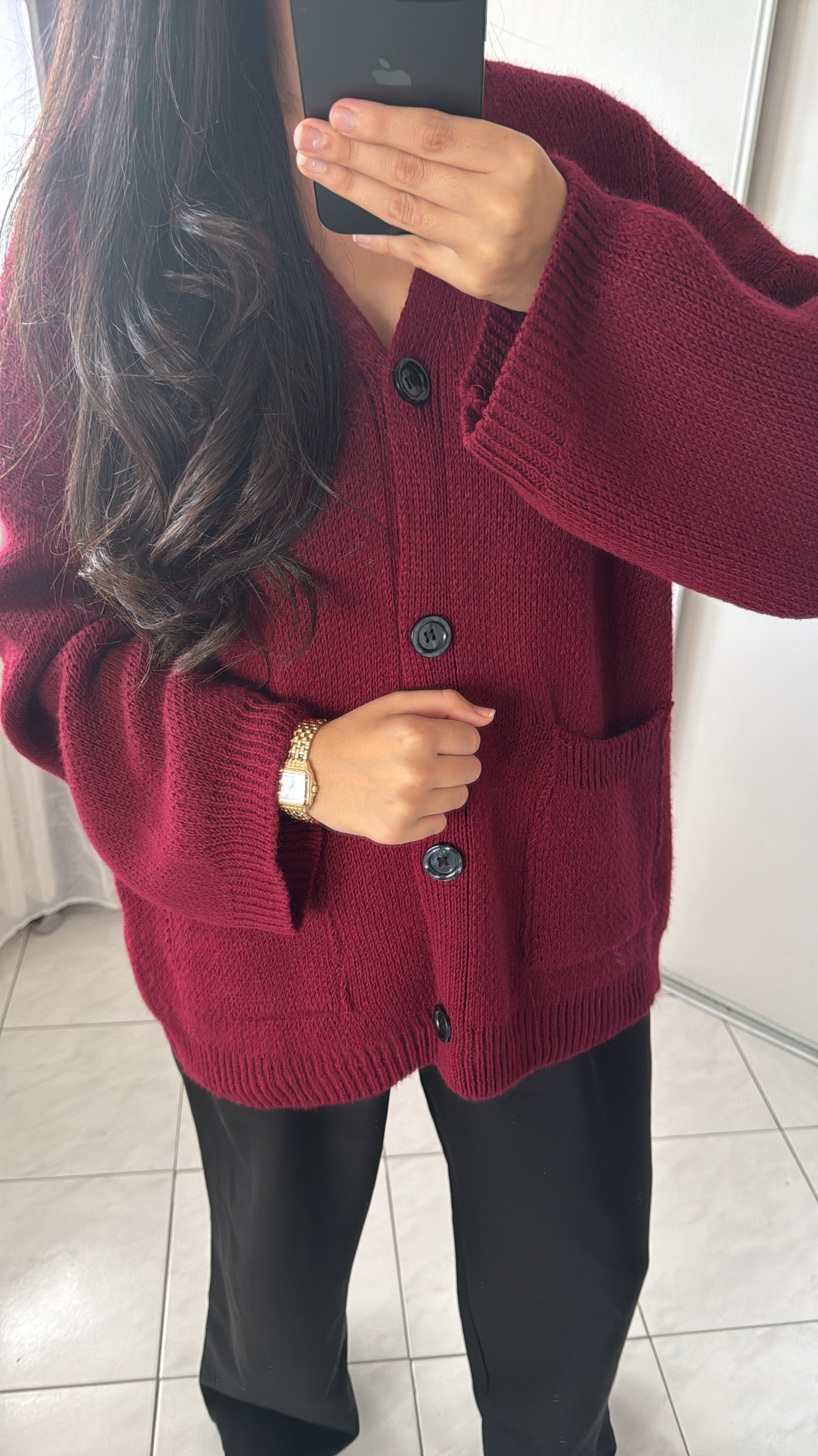 Cardigan bordeaux