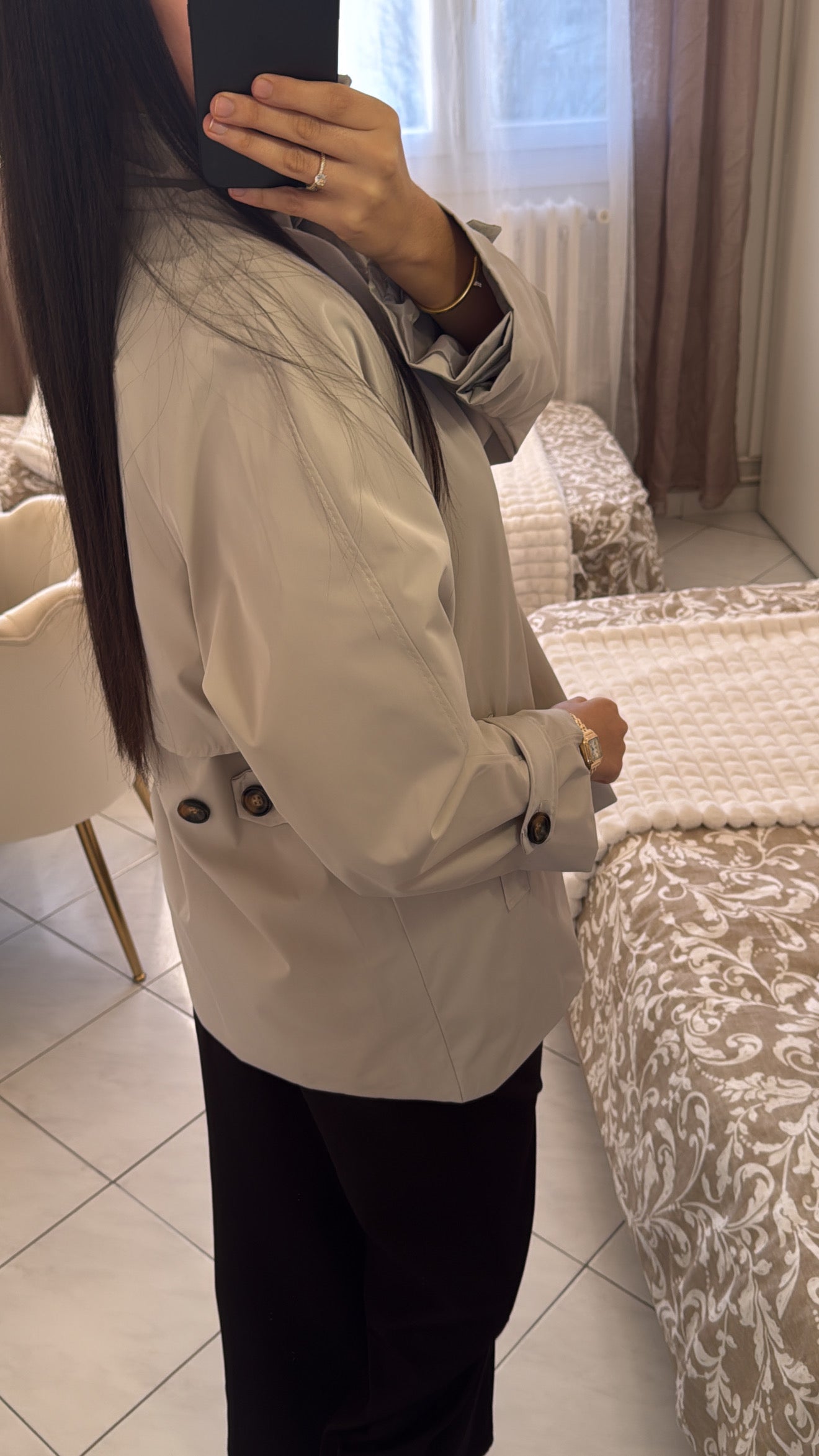 Trench court taupe clair