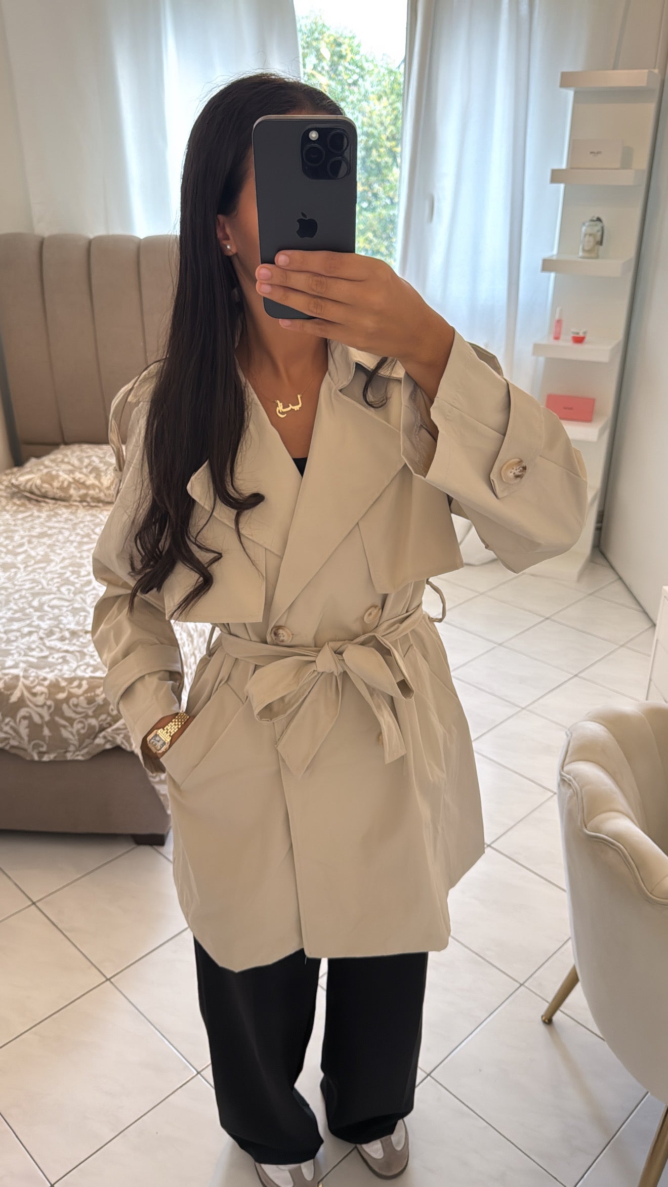 Trench court beige