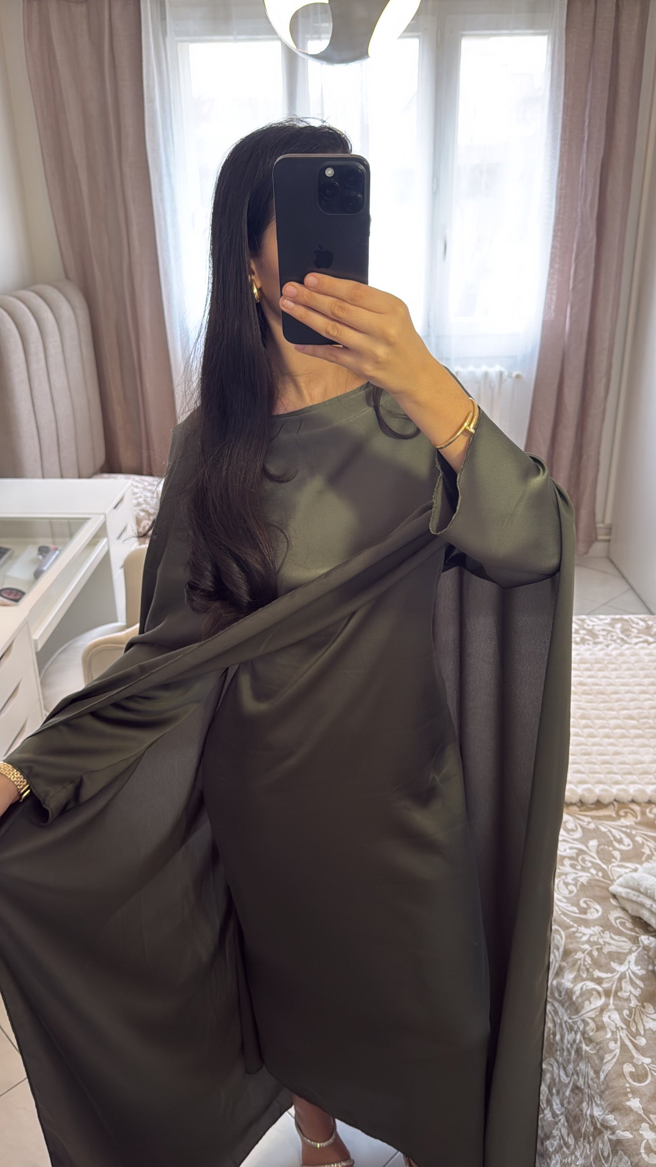 Abaya Jasmine vert kaki