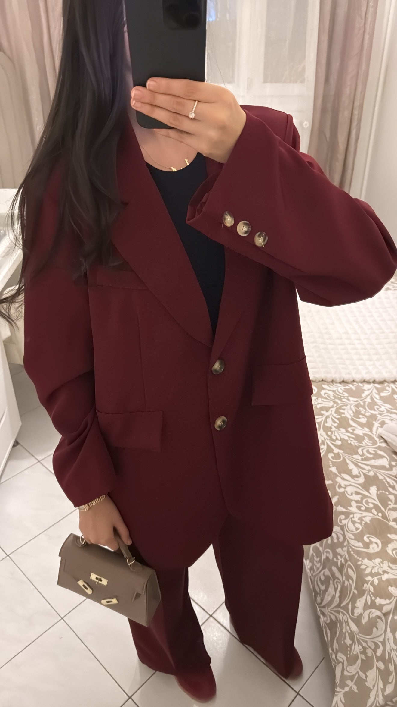 Ensemble blazer bordeaux