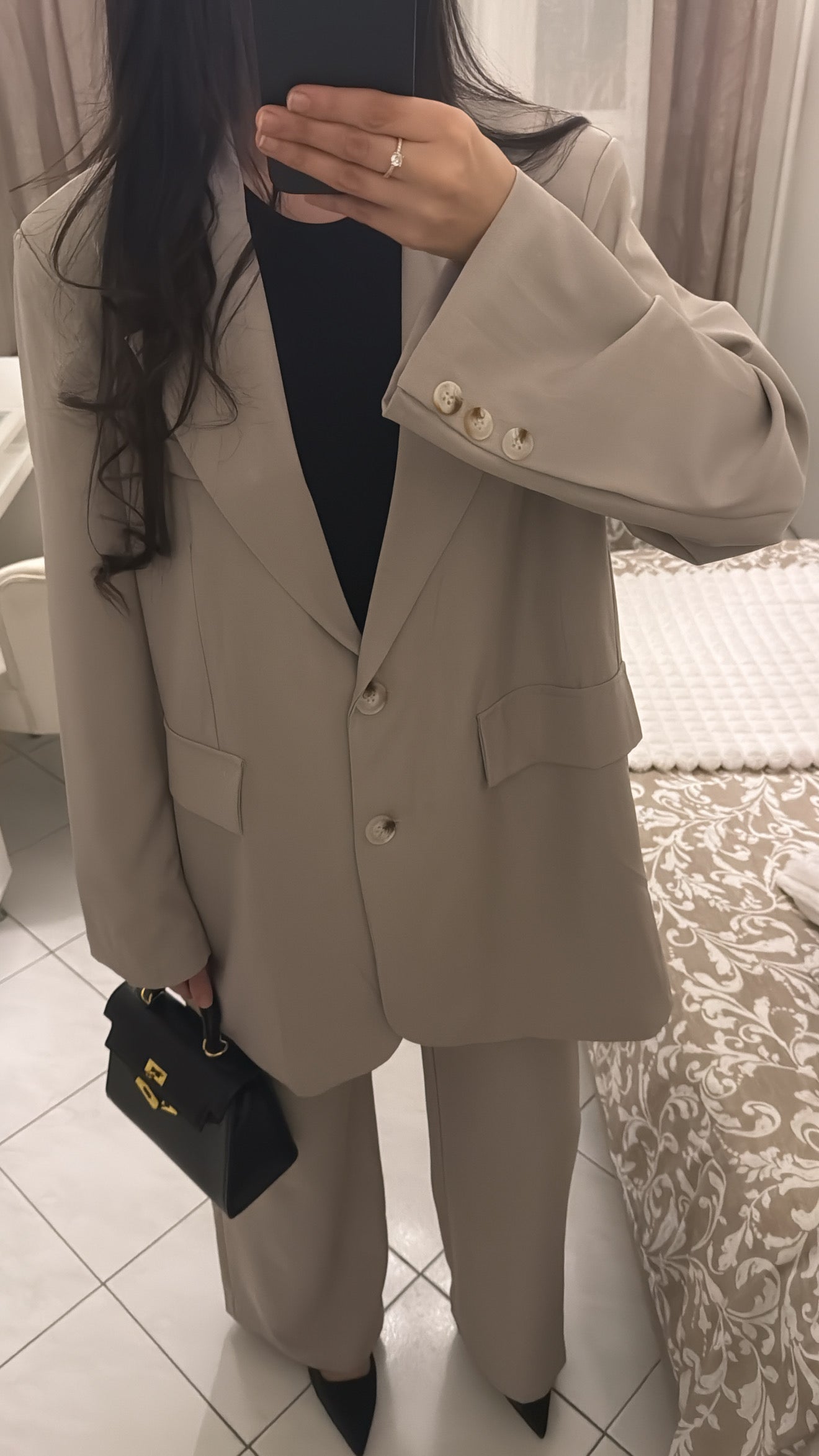 Ensemble blazer beige