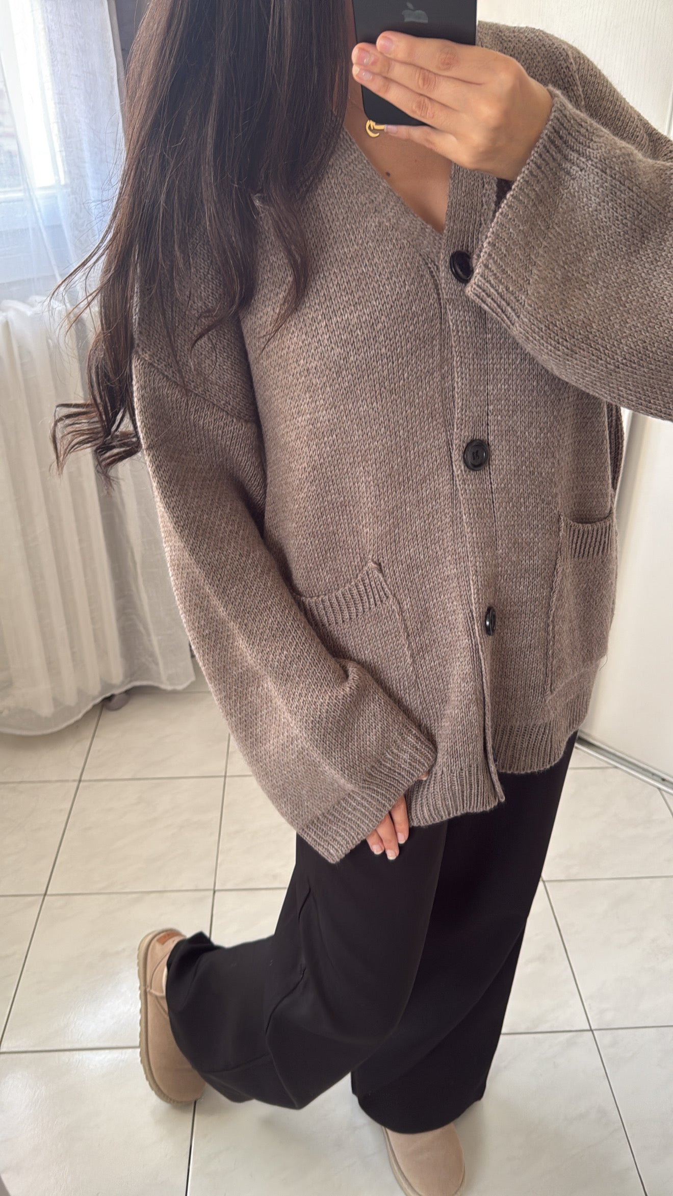 Cardigan taupe