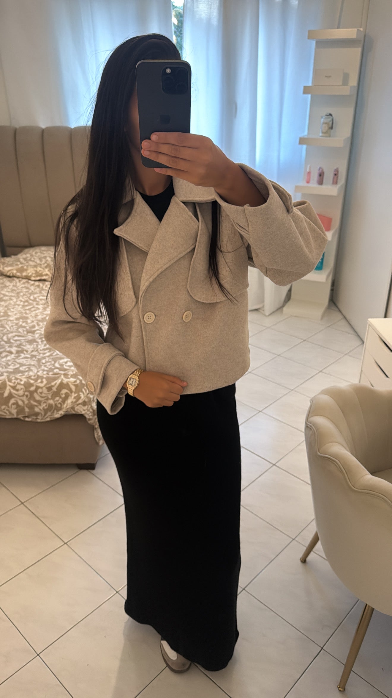 Manteau trench beige