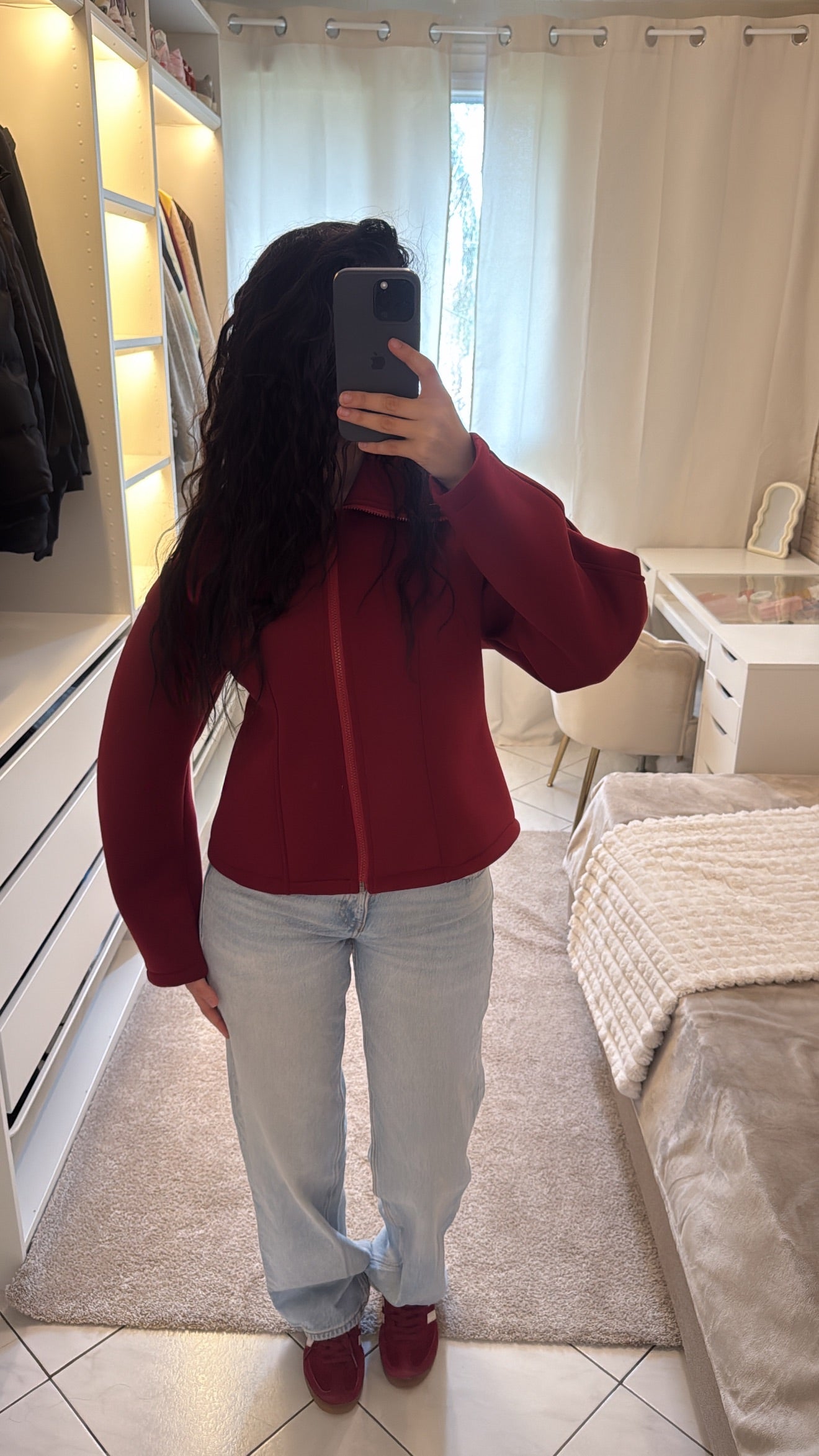 Veste Néoprène bordeaux