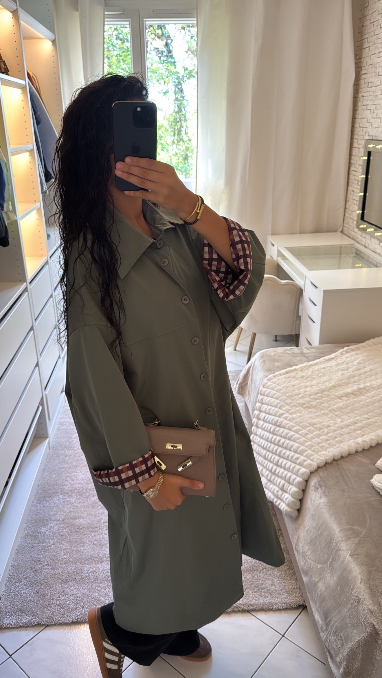 Veste imperméable kaki