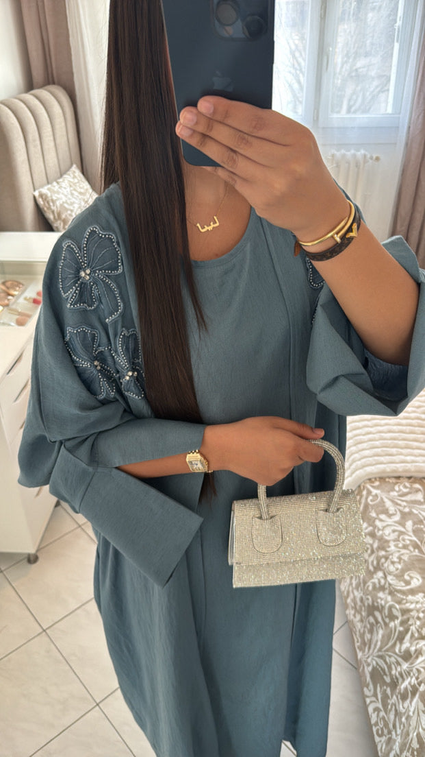Ensemble kimono alya bleu