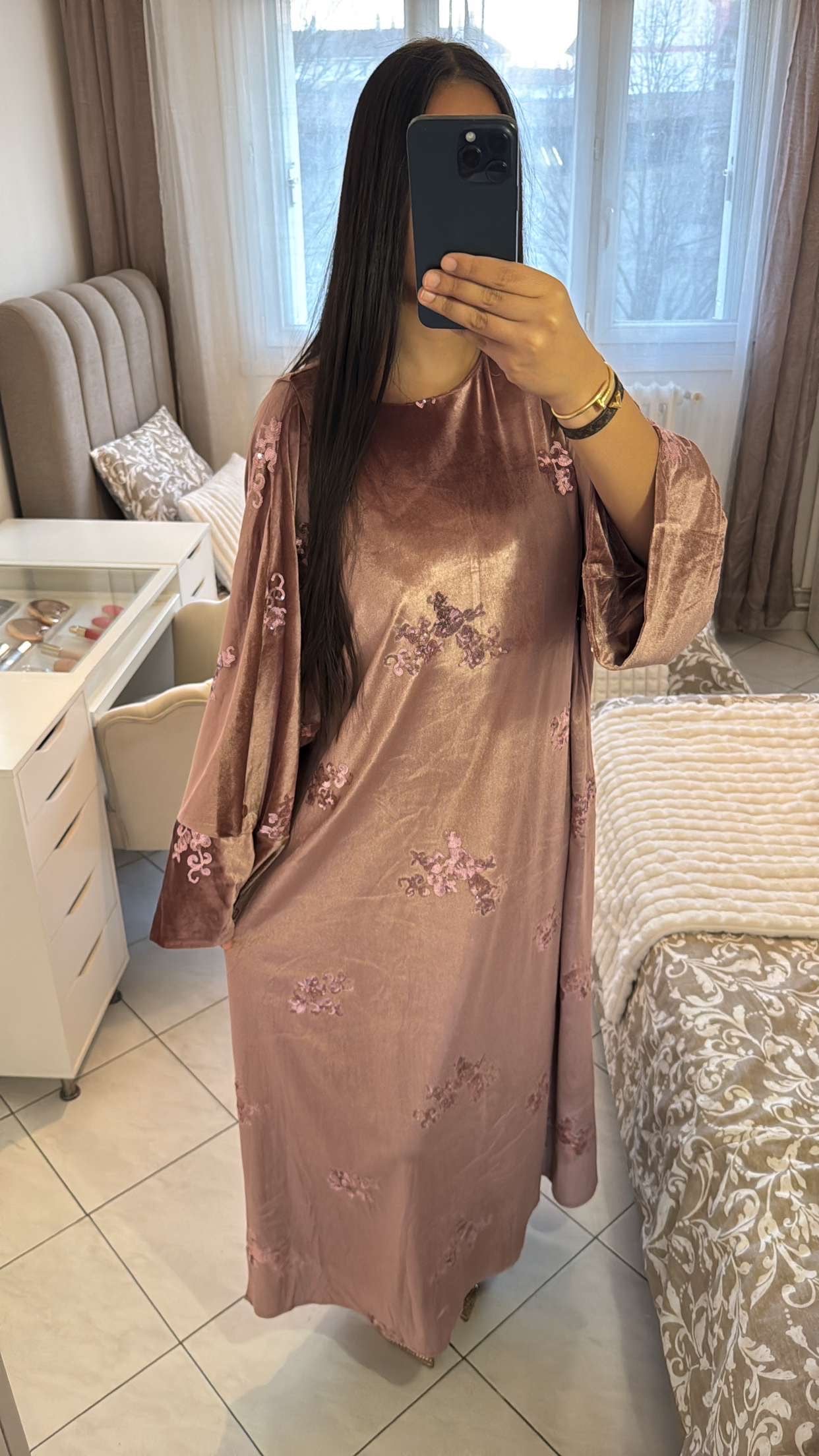 Robe malak rose