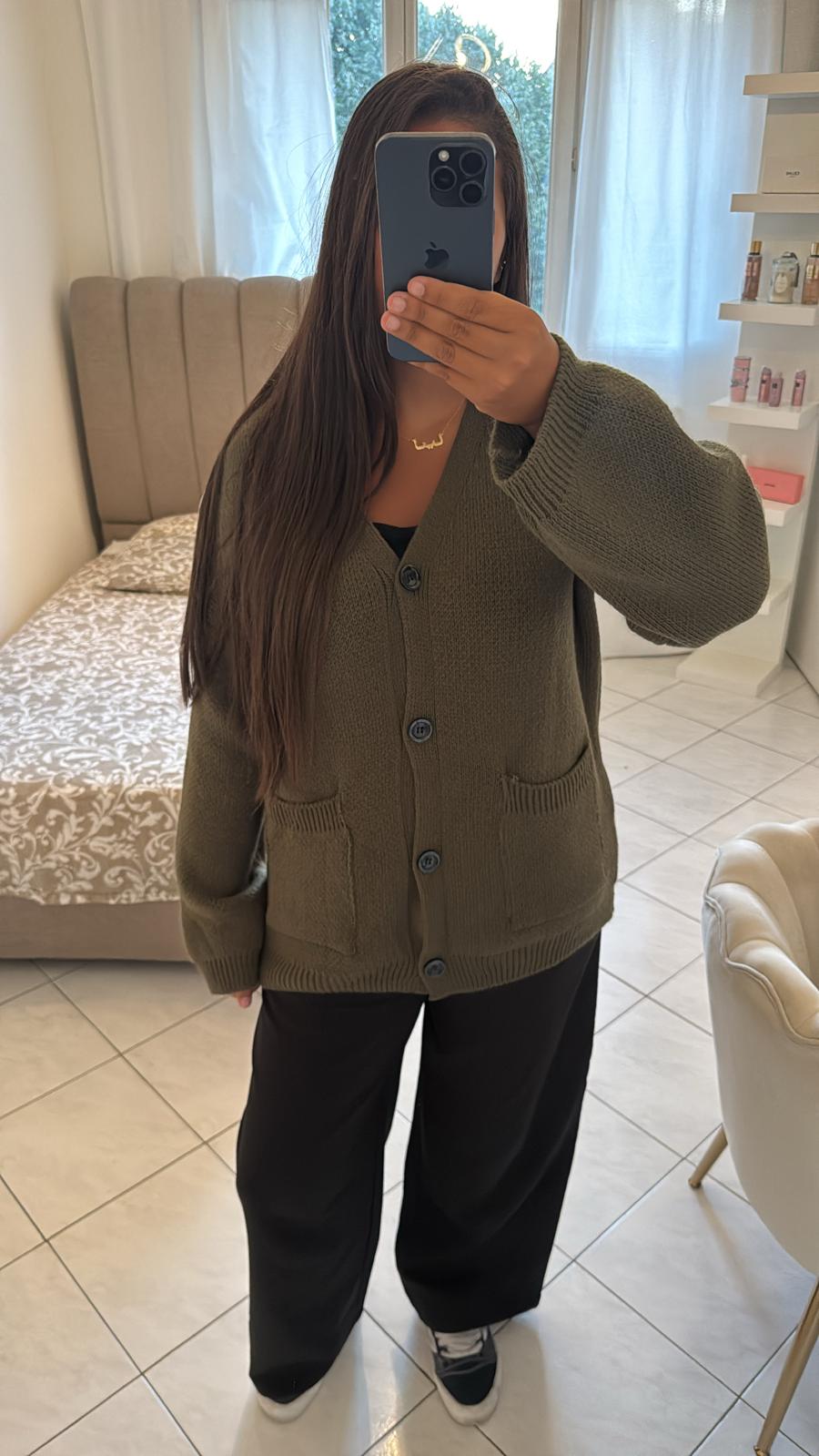 Cardigan kaki