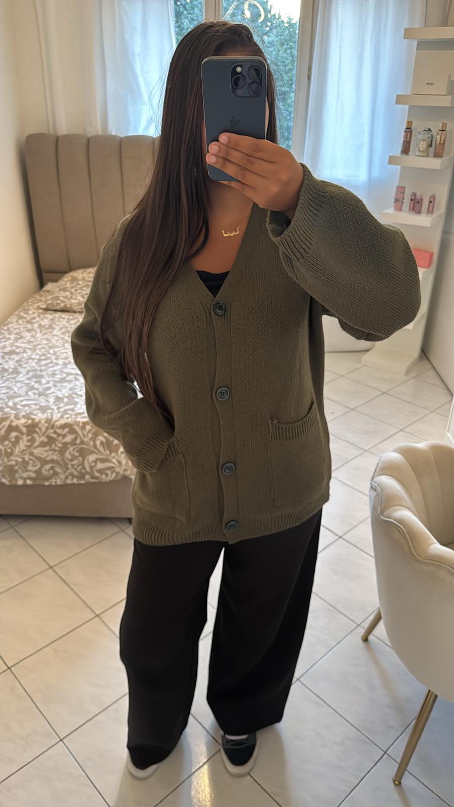 Cardigan kaki