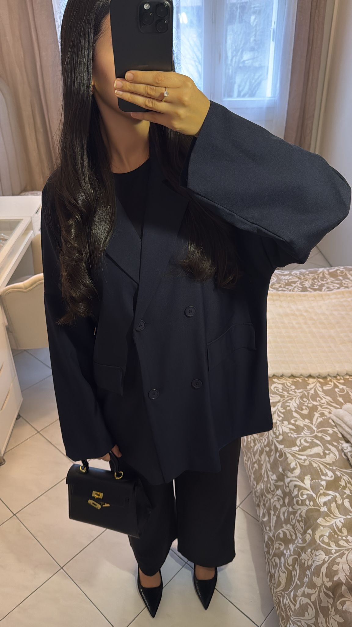 Blazer oversize bleu marine