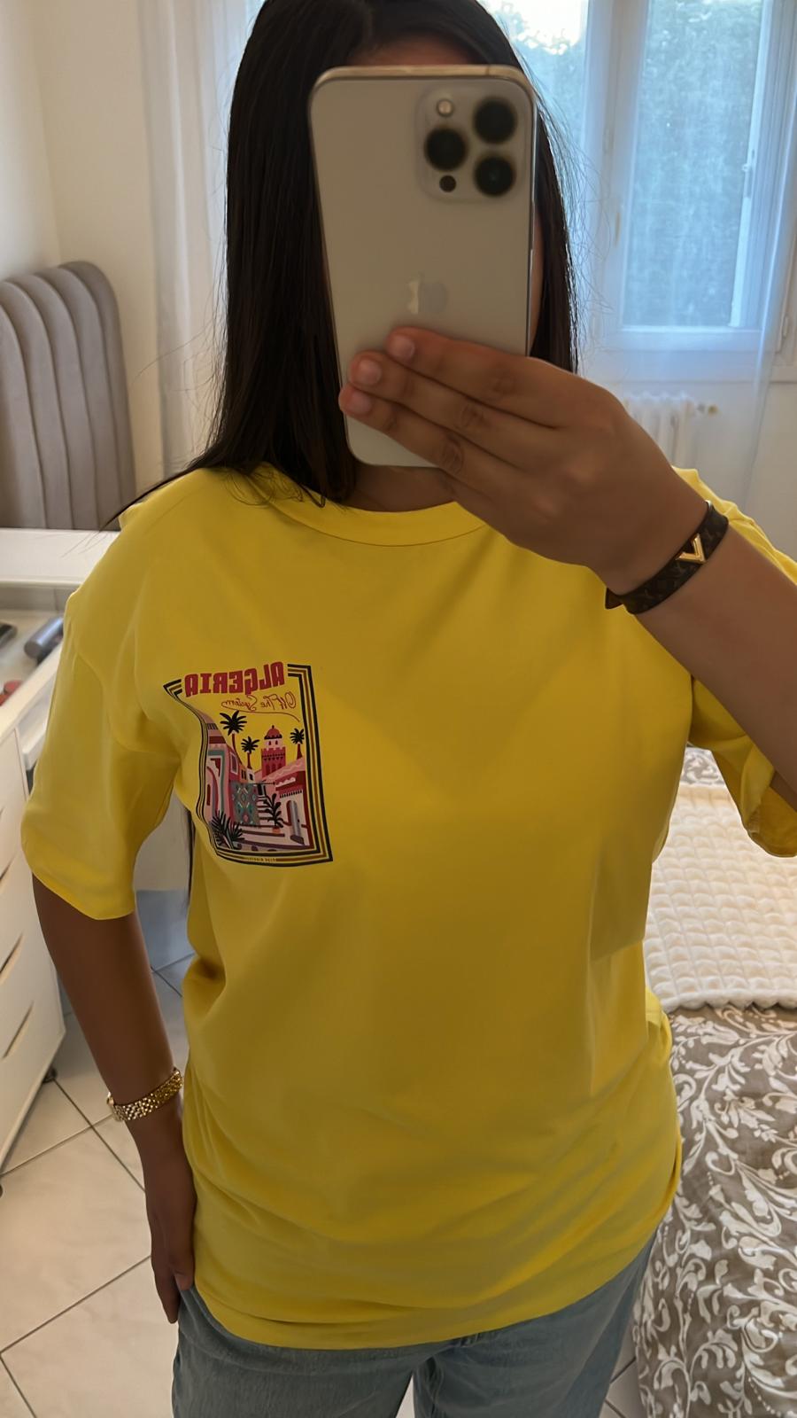 T-shirt ALGERIE jaune
