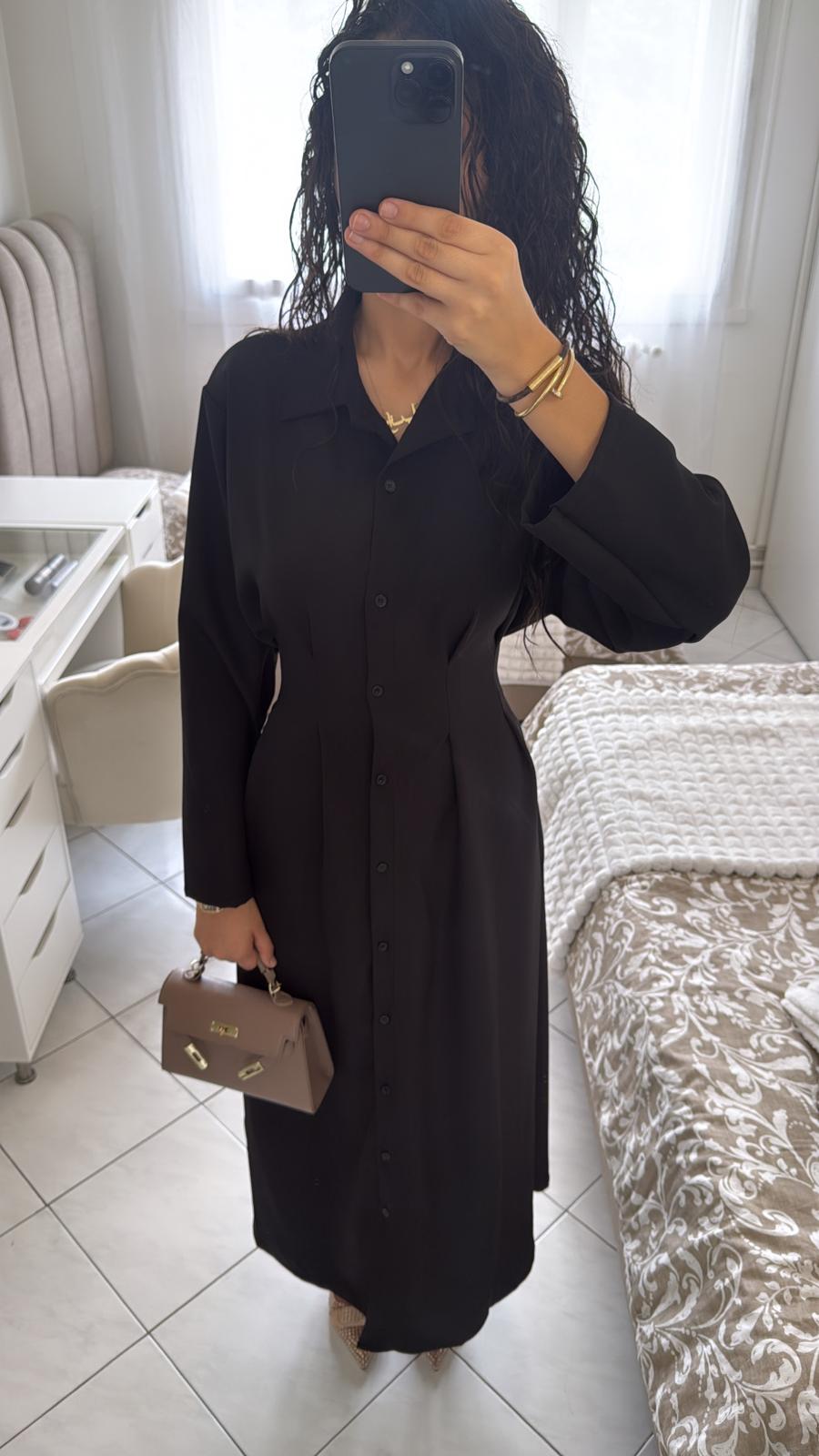 Robe chemise noir