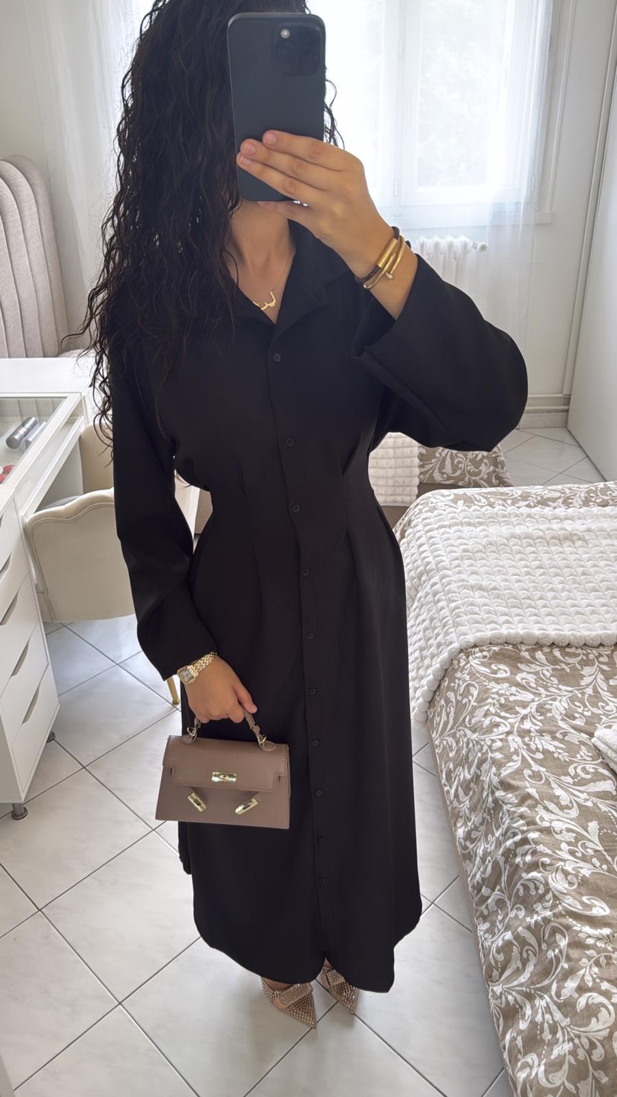 Robe chemise noir
