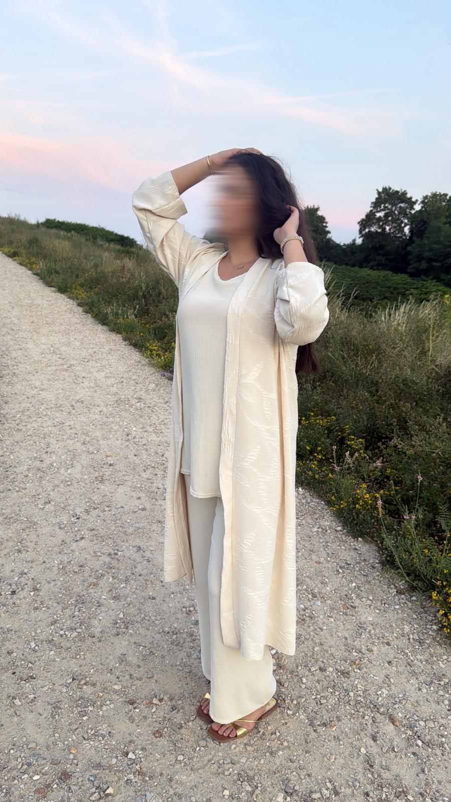 Ensemble assya blanc crème