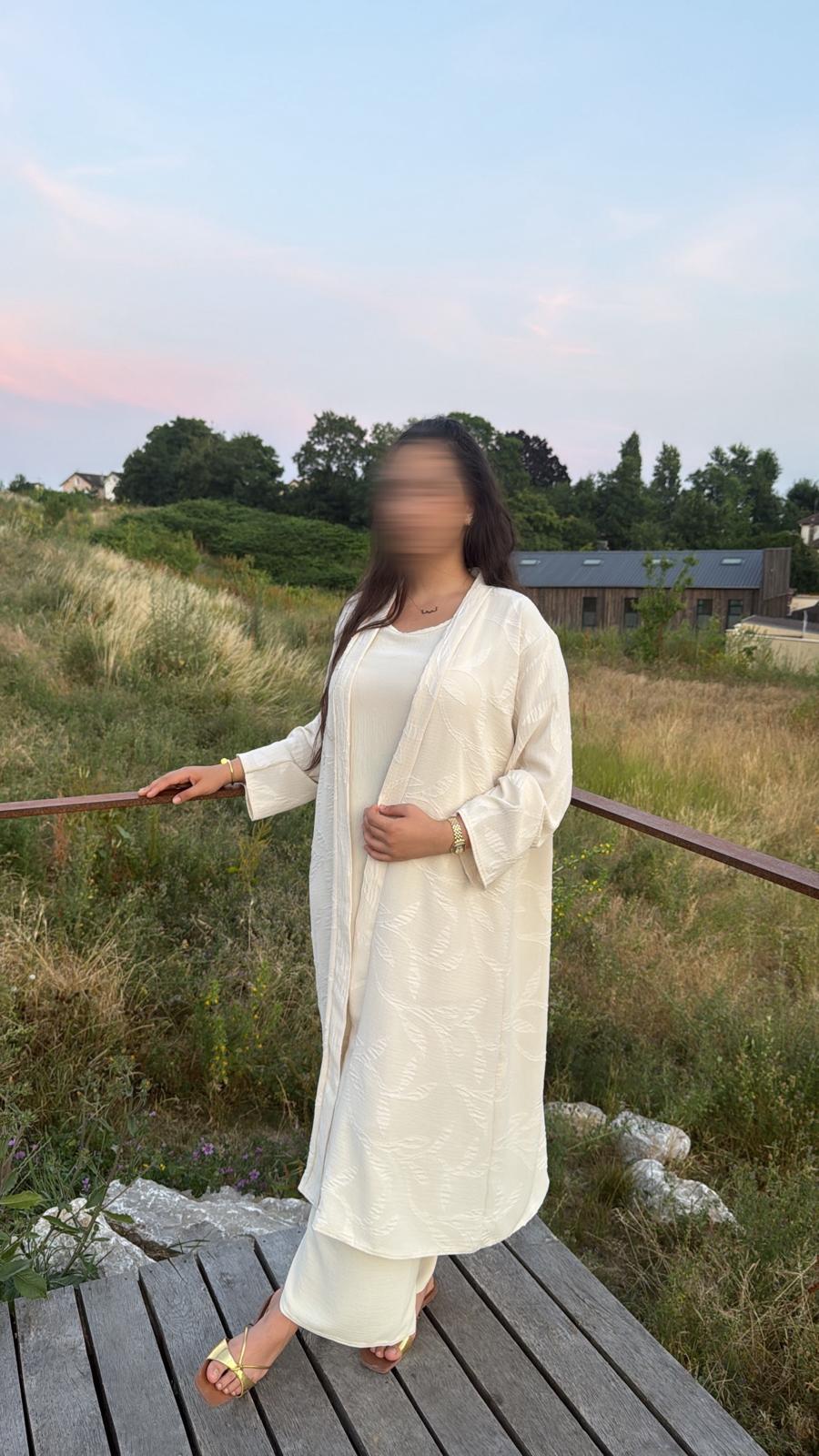 Ensemble assya blanc crème