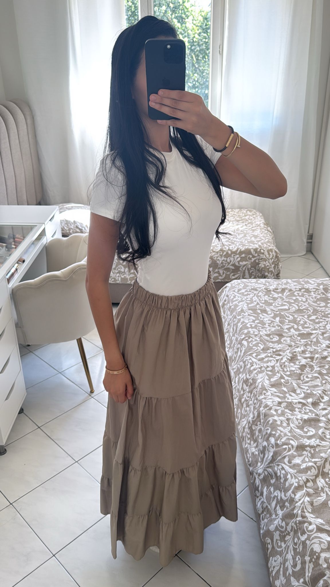 Jupe shyrin taupe