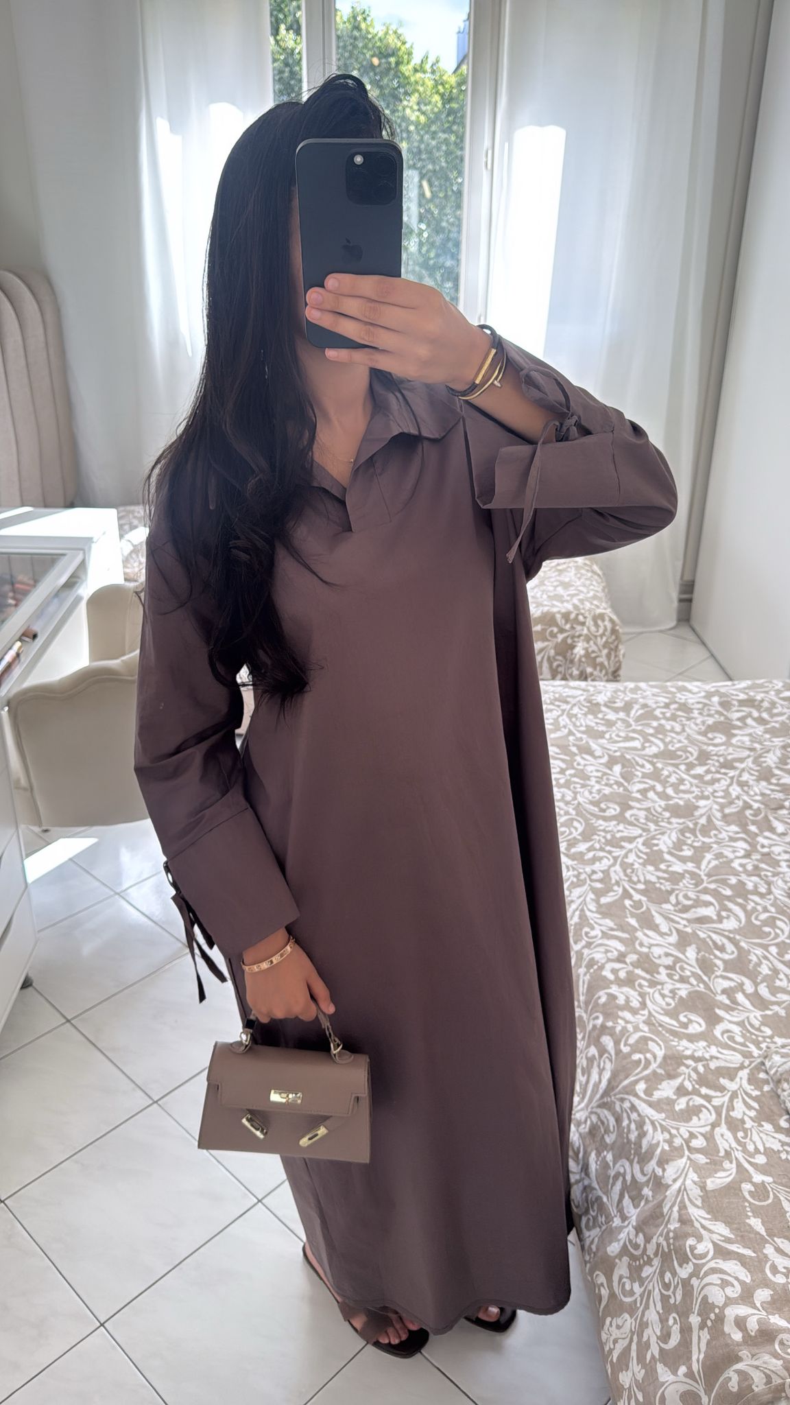 Robe chaima marron
