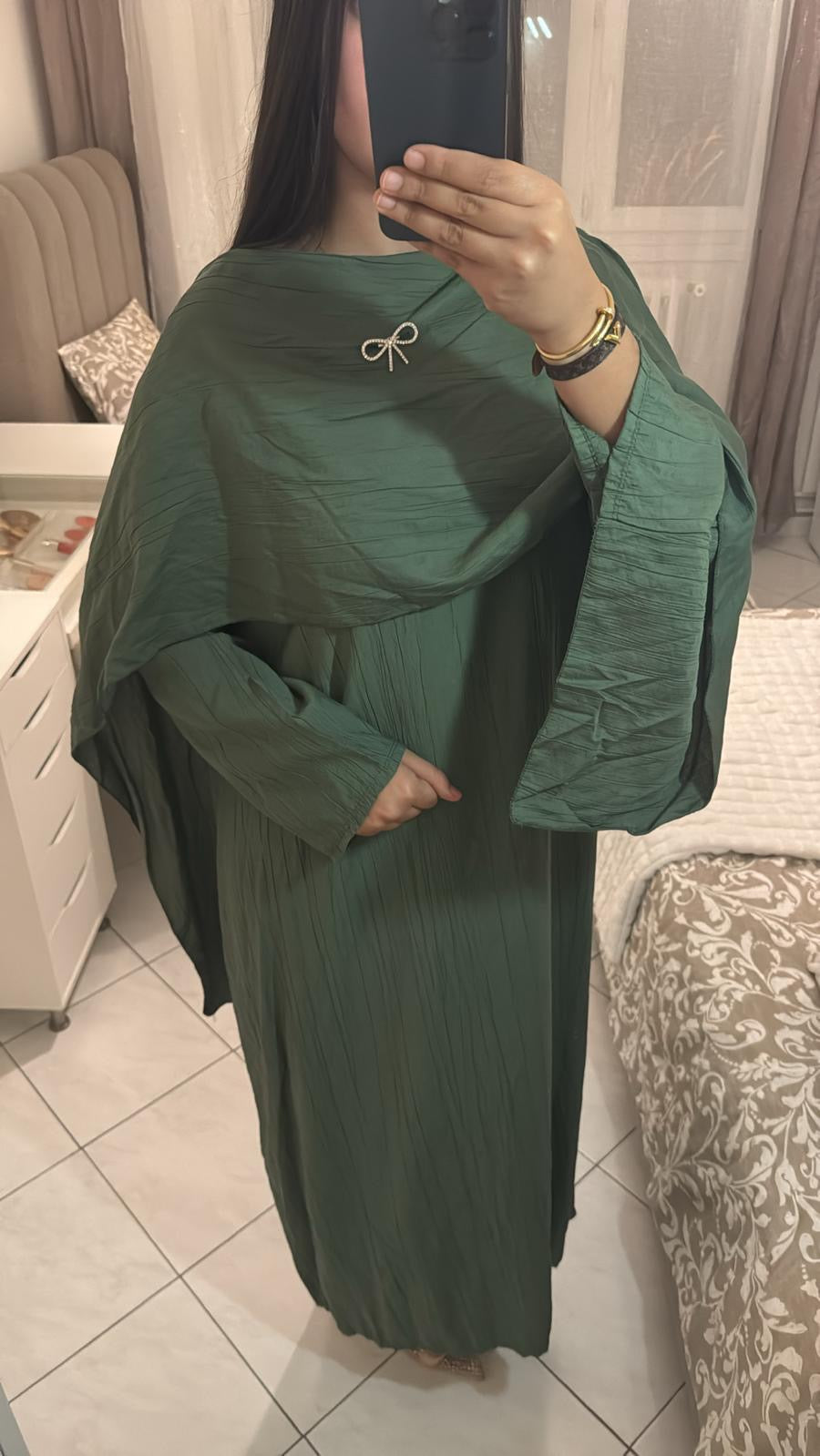 Abaya sana vert