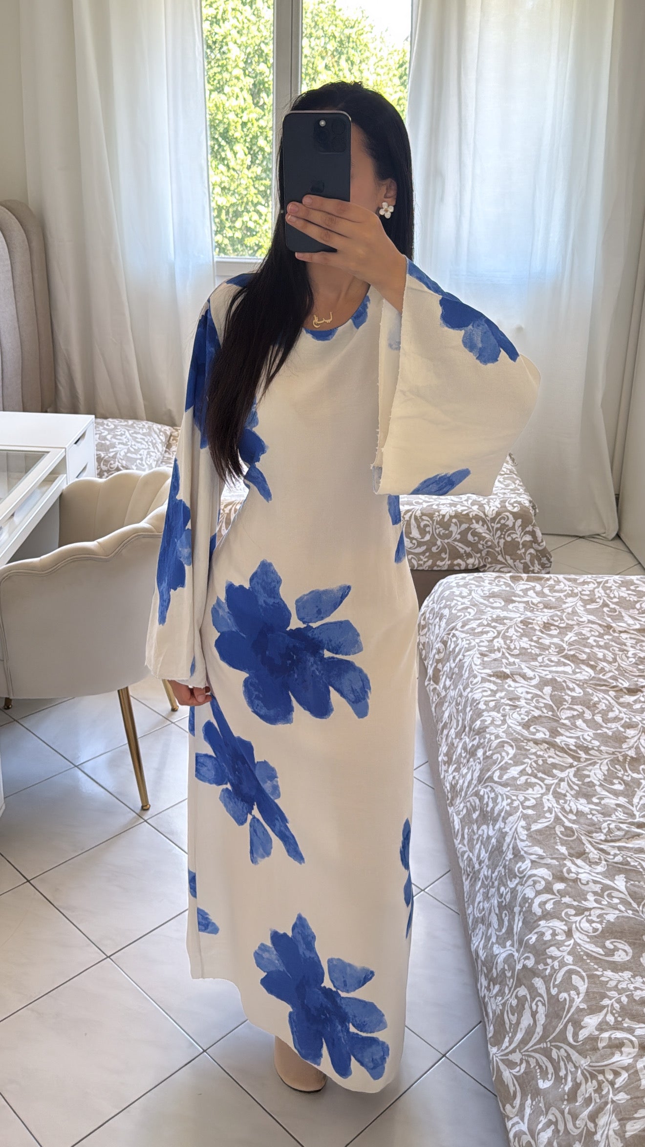 Robe fleuri bleu