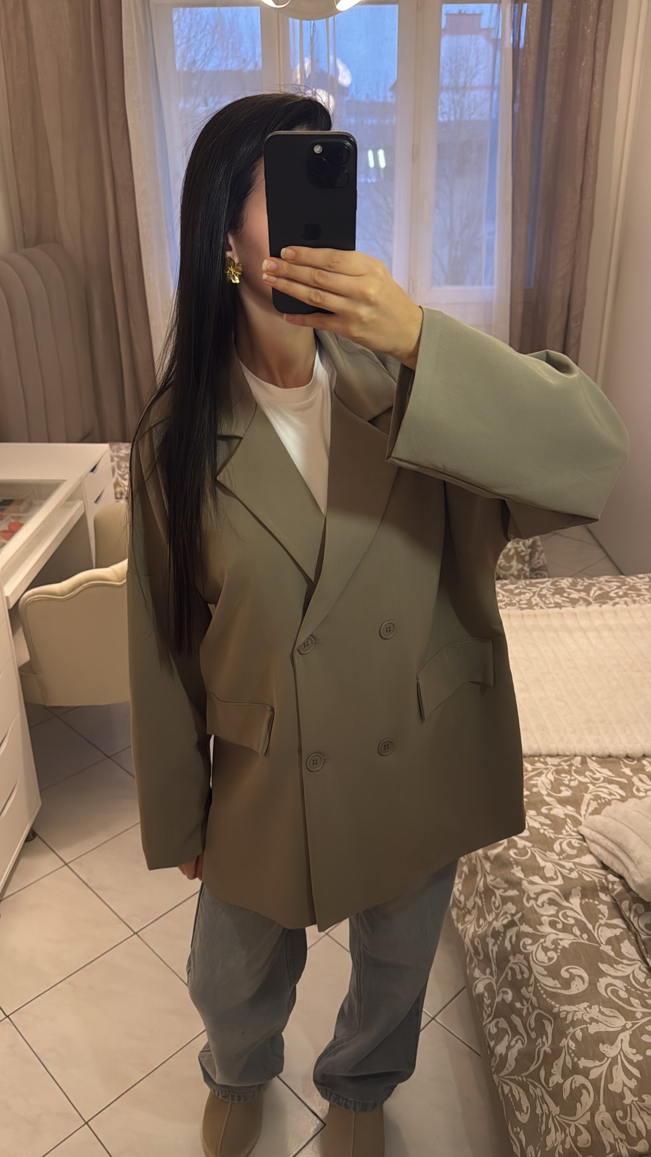 Blazer oversize taupe