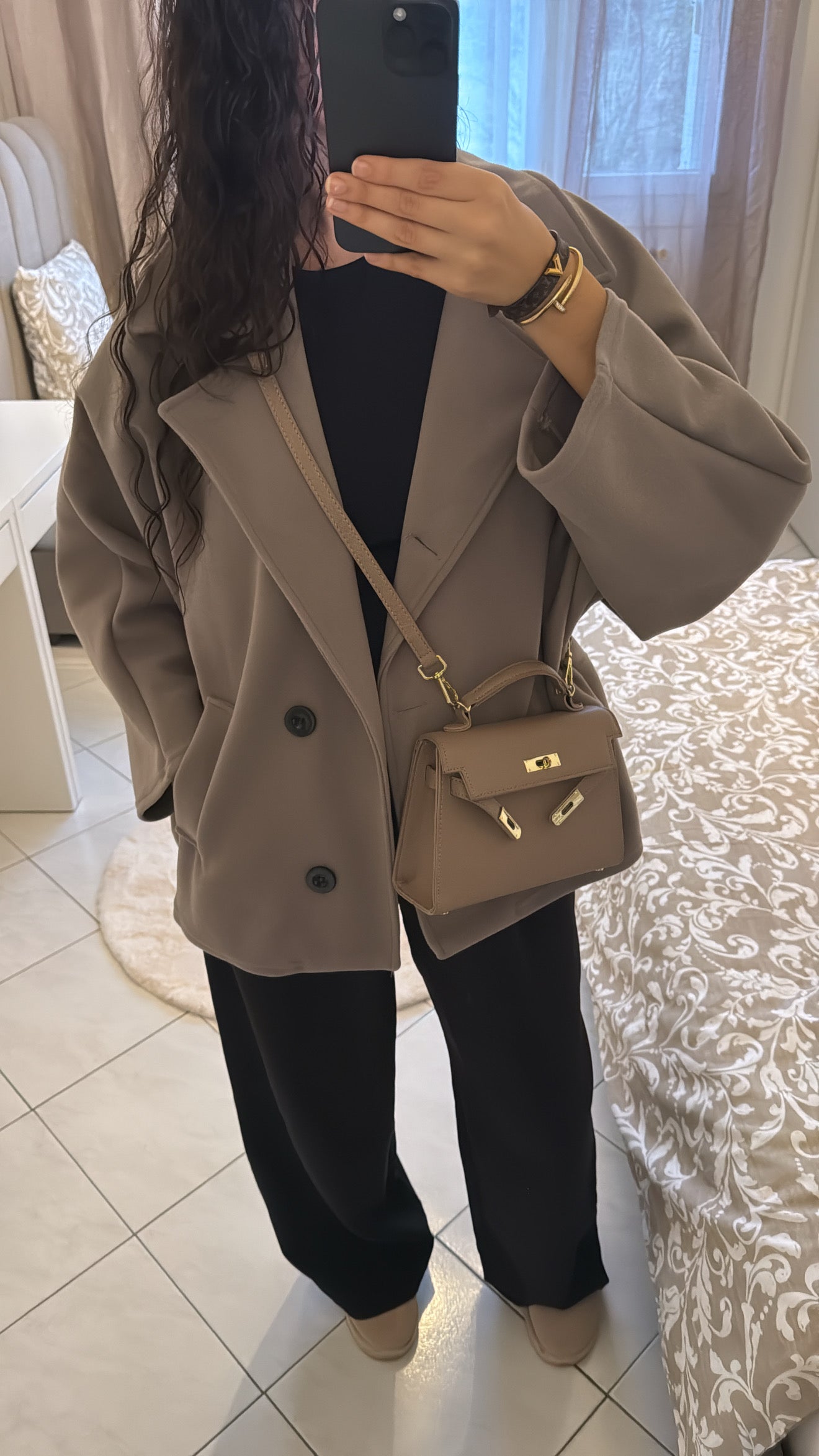 Manteau nora taupe