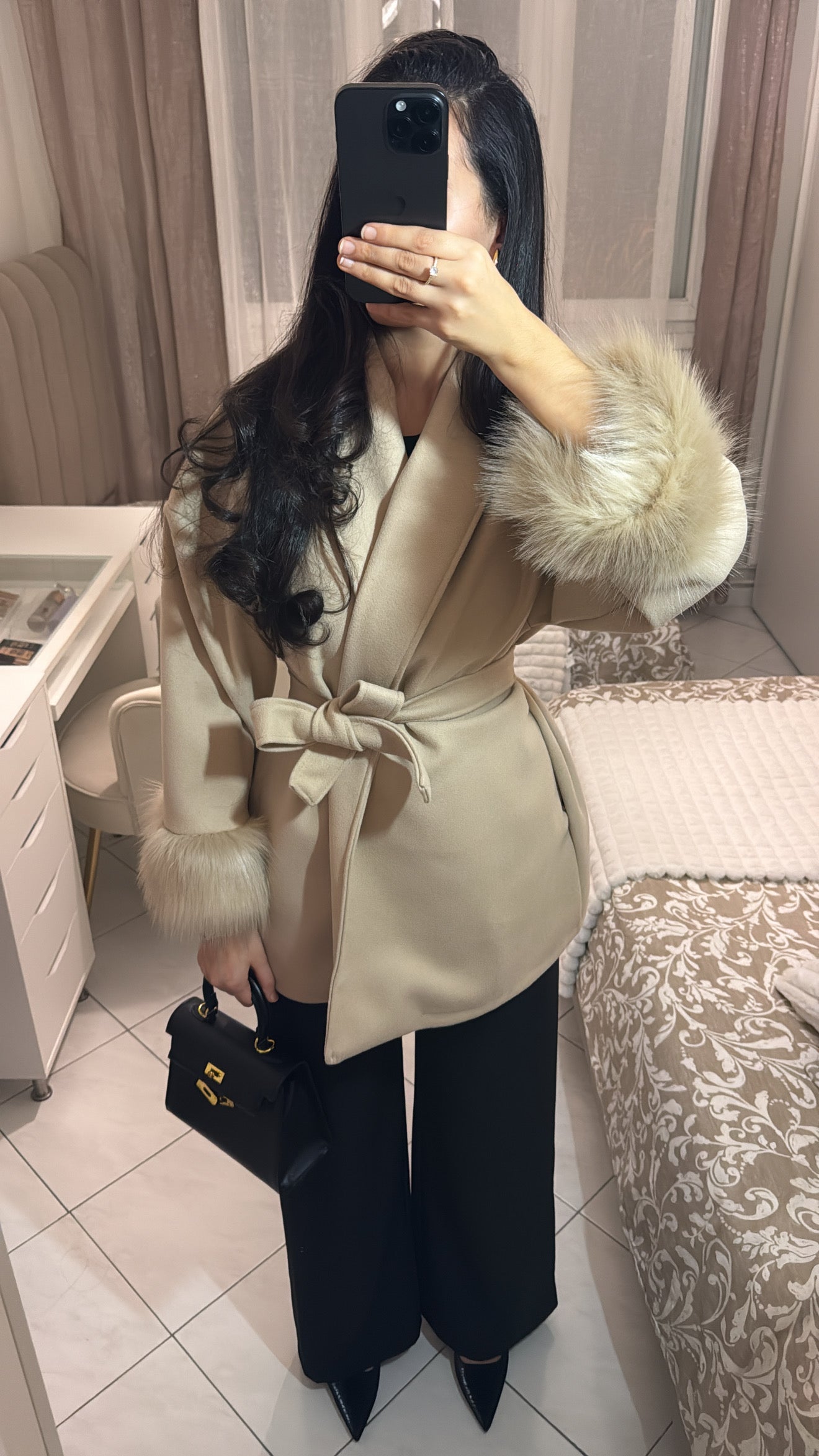 Manteau sophia camel clair