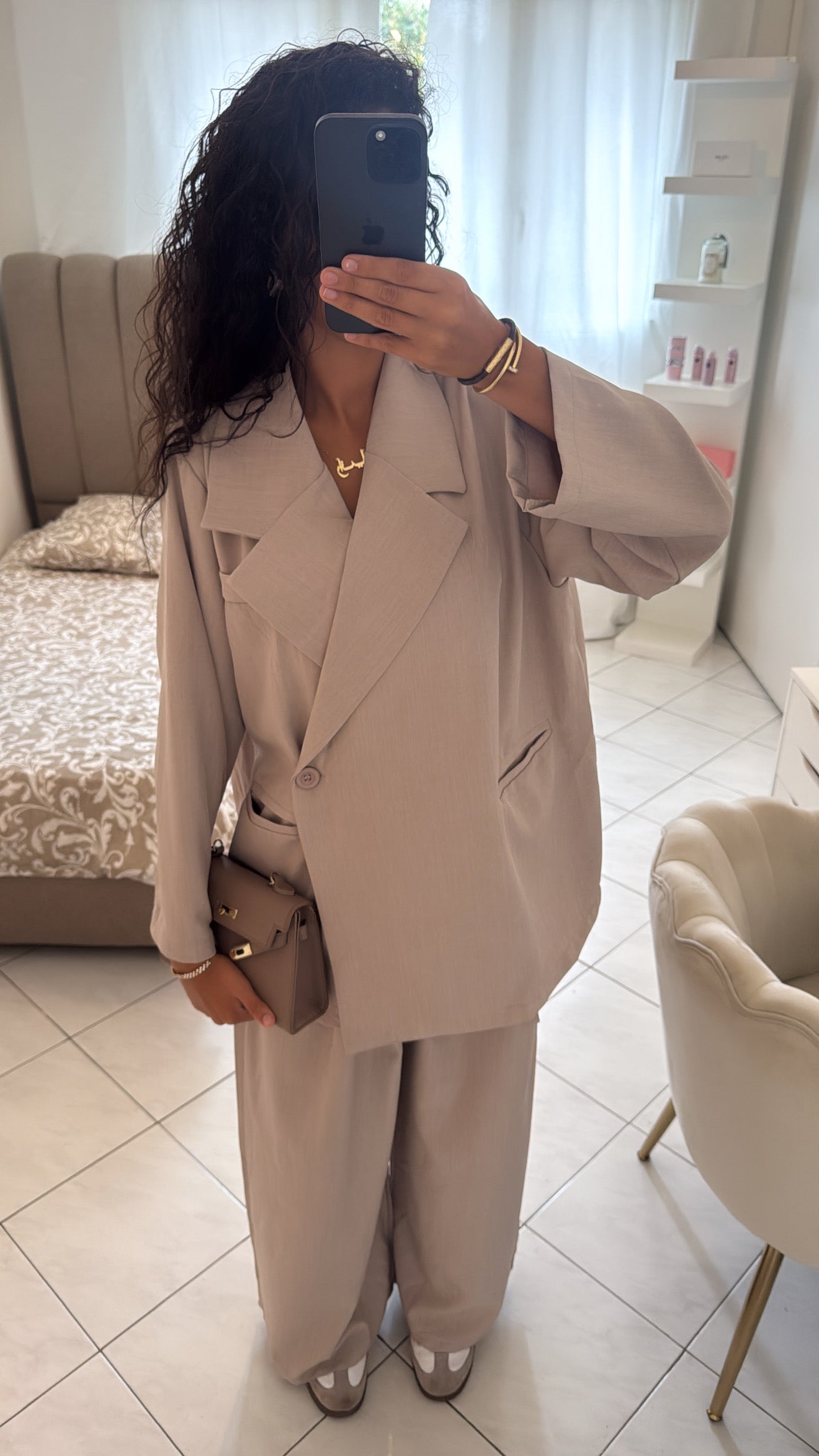 Ensemble blazer beige