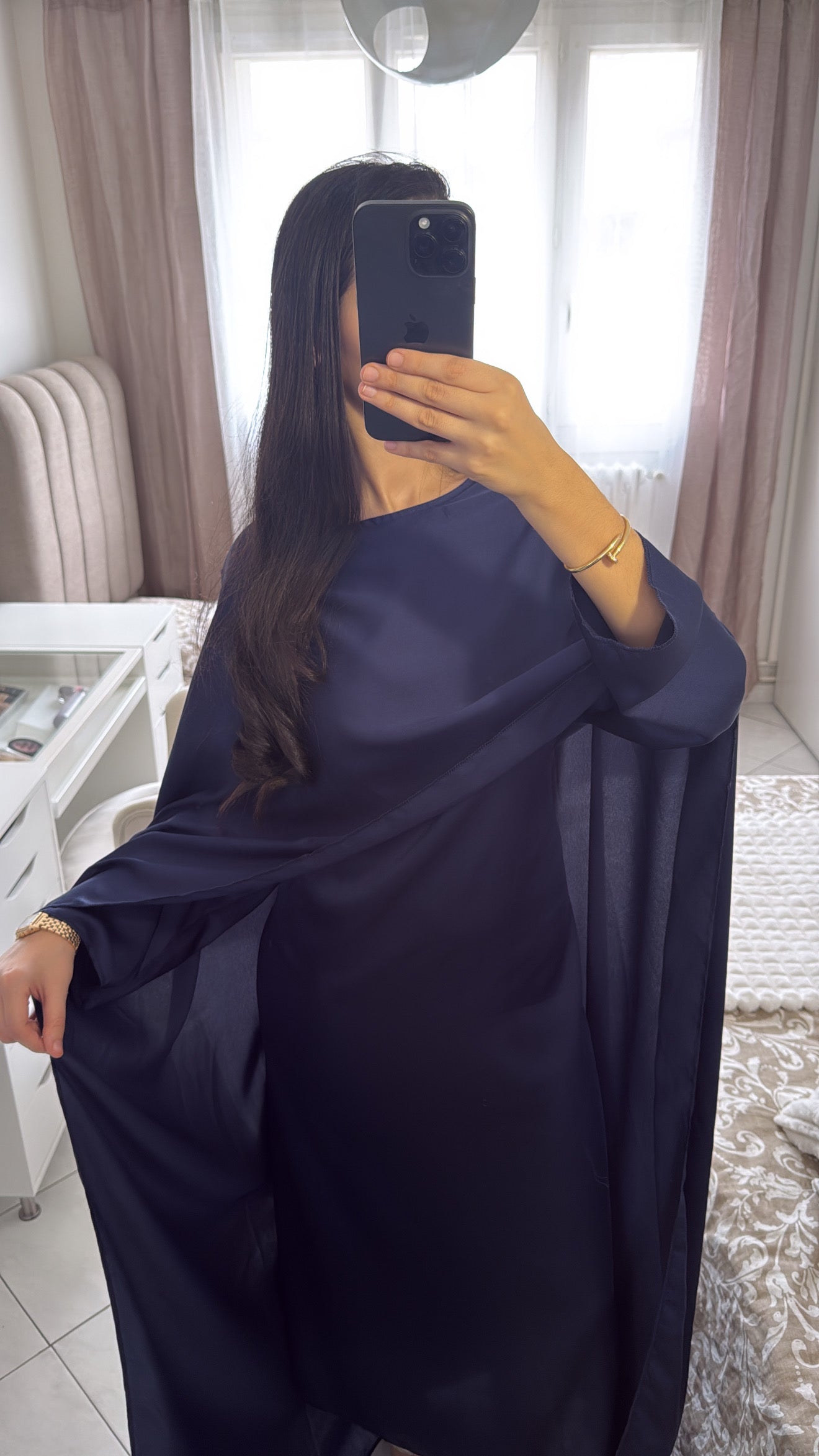 Abaya Jasmine bleu marine