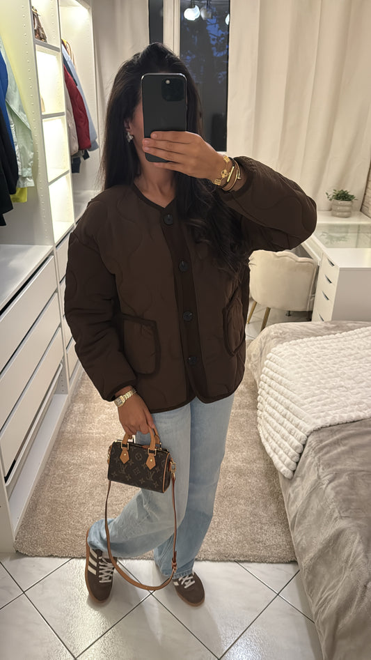 Veste matelassé marron