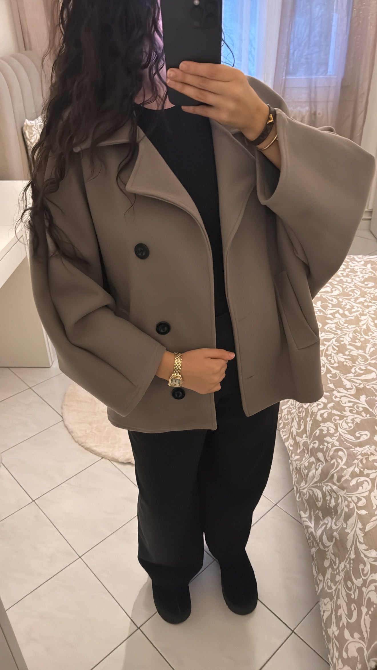 Manteau nora taupe