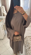 Abaya nesma taupe