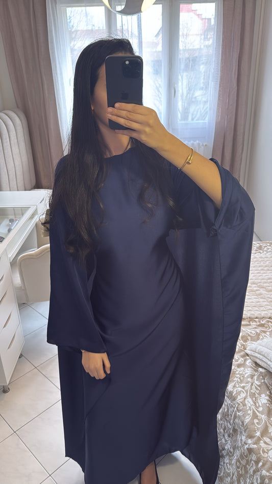 Abaya jihene bleu marine