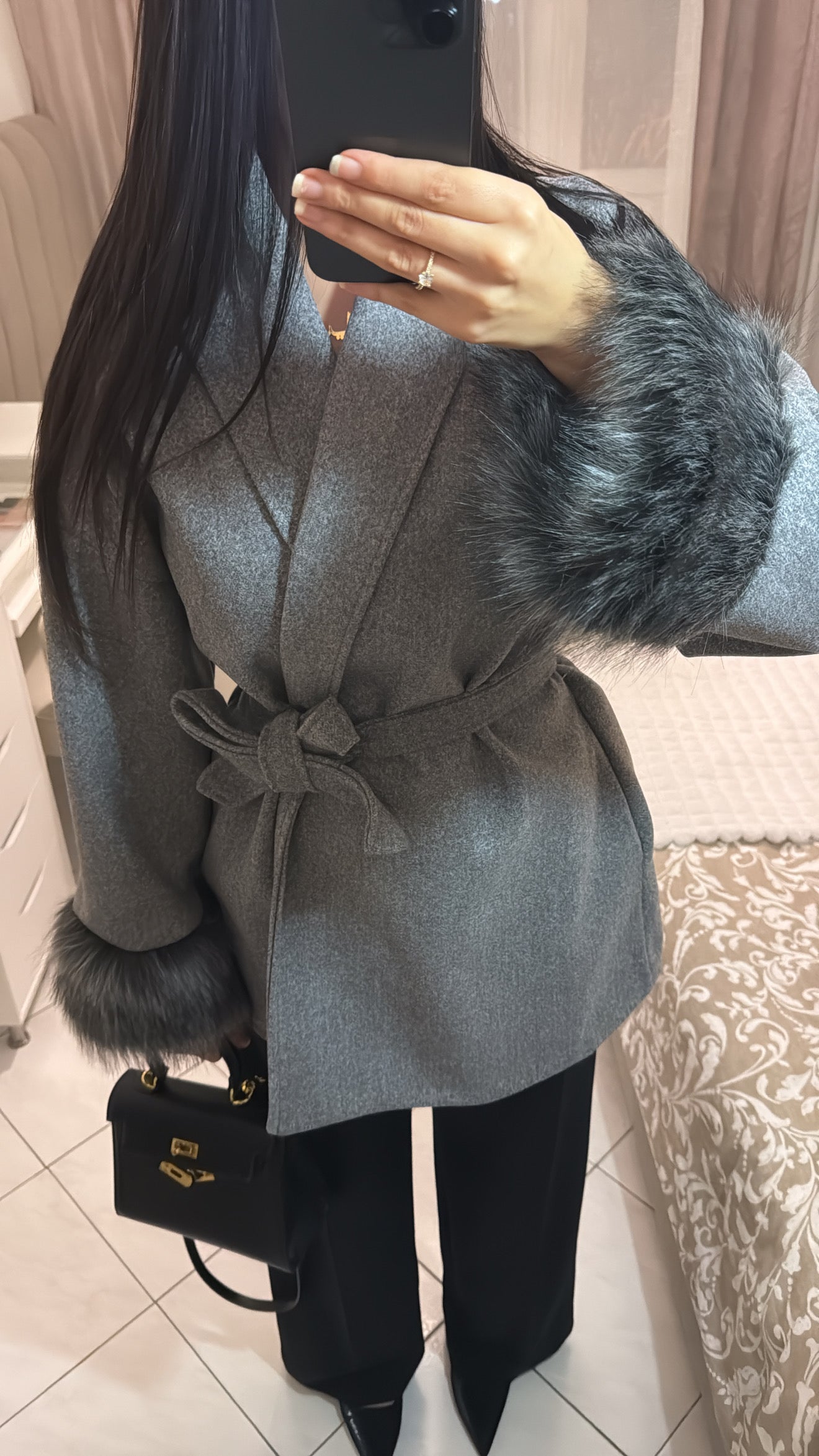 Manteau sophia gris