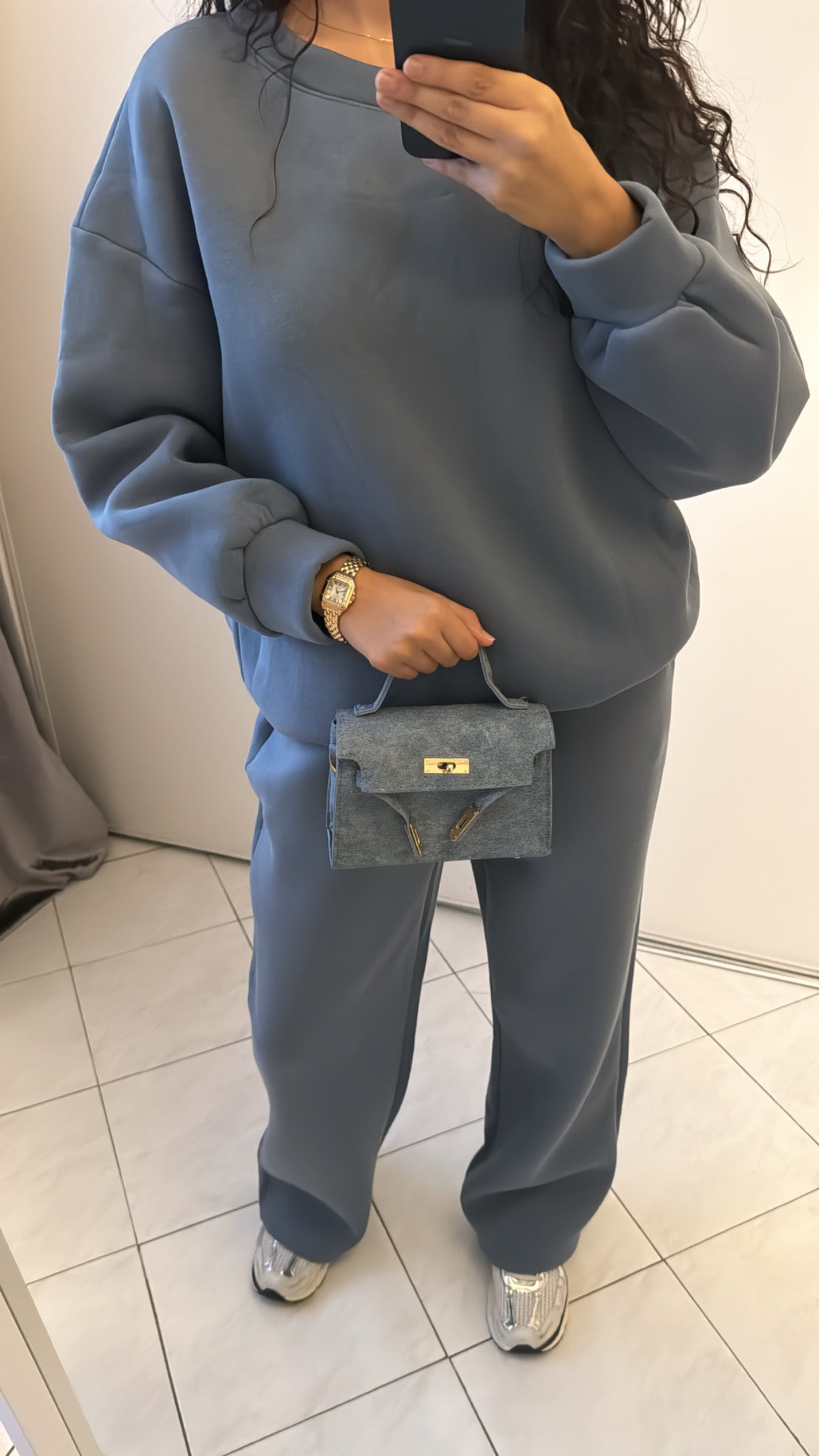 Sac FHK bleu jean avec bandoulière